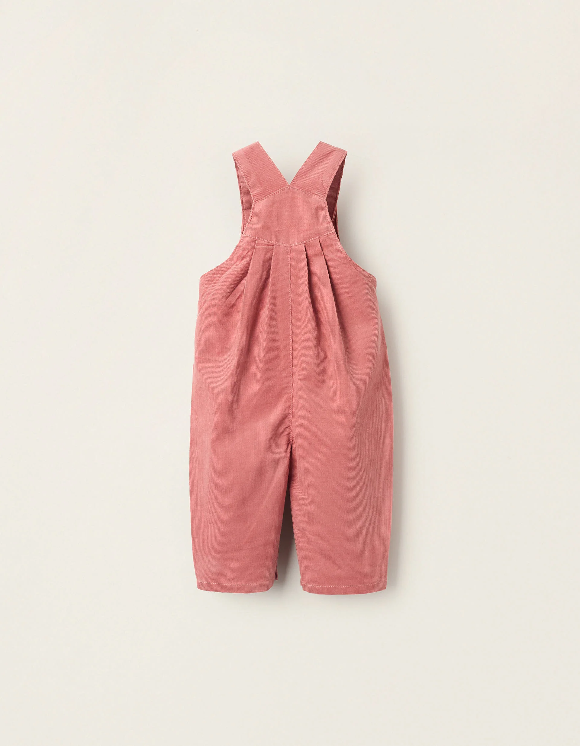 Corduroy Dungarees for Newborn Girls, Coral