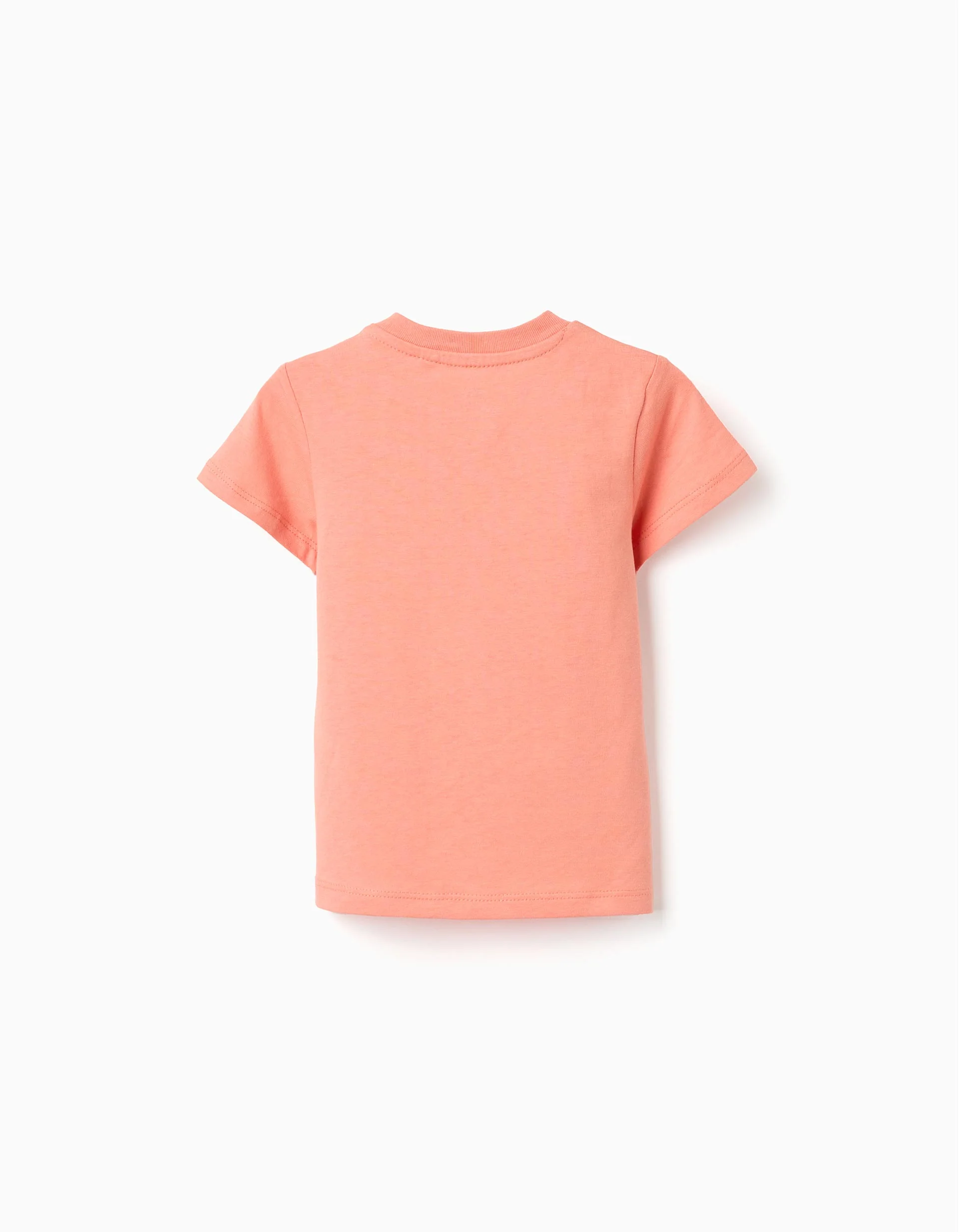 Cotton T-shirt with 'Bugs' Print for Baby Boys, Orange