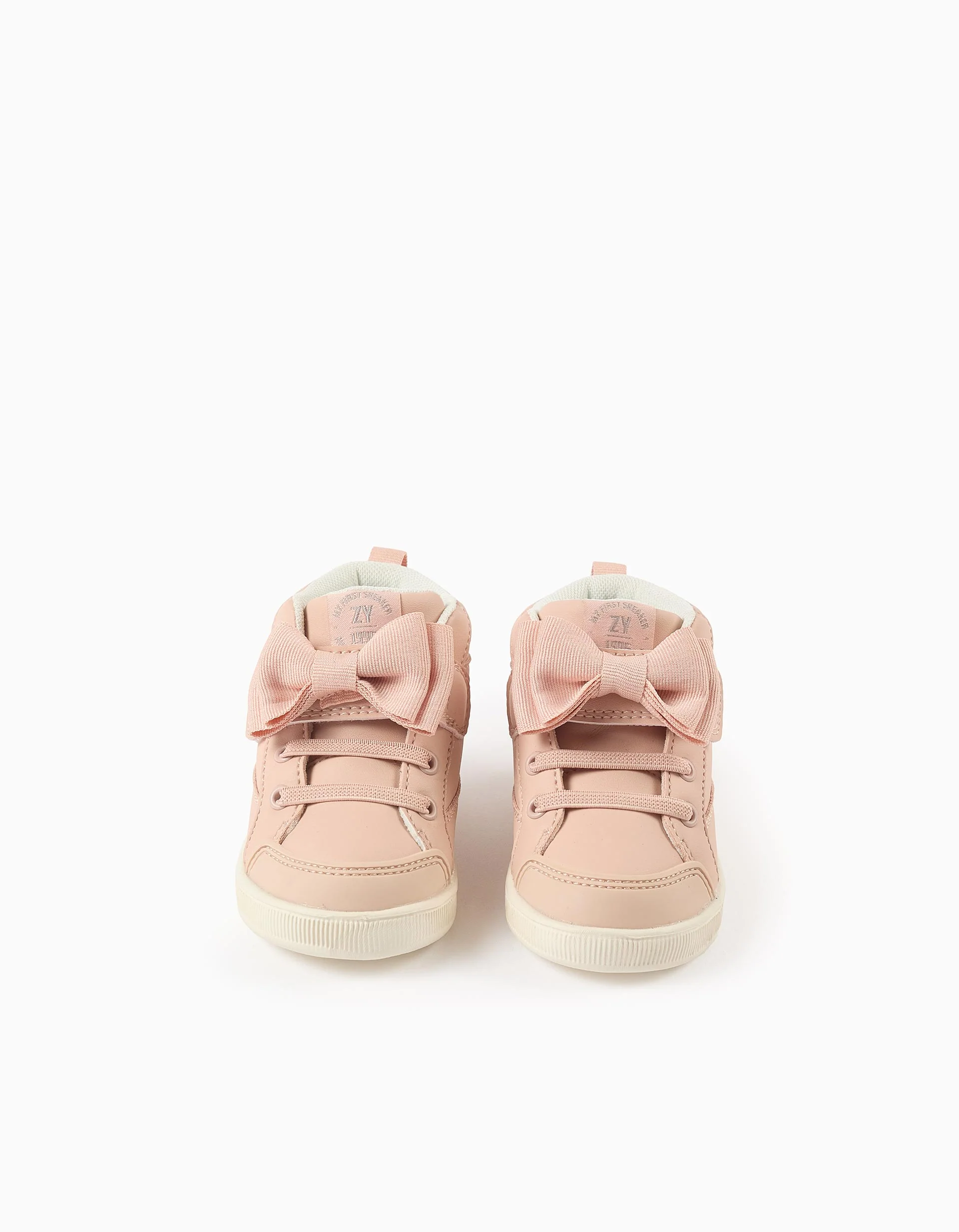 High Top Sneakers with Bow Tie for Newborn Girls 'ZY 1996', Pink