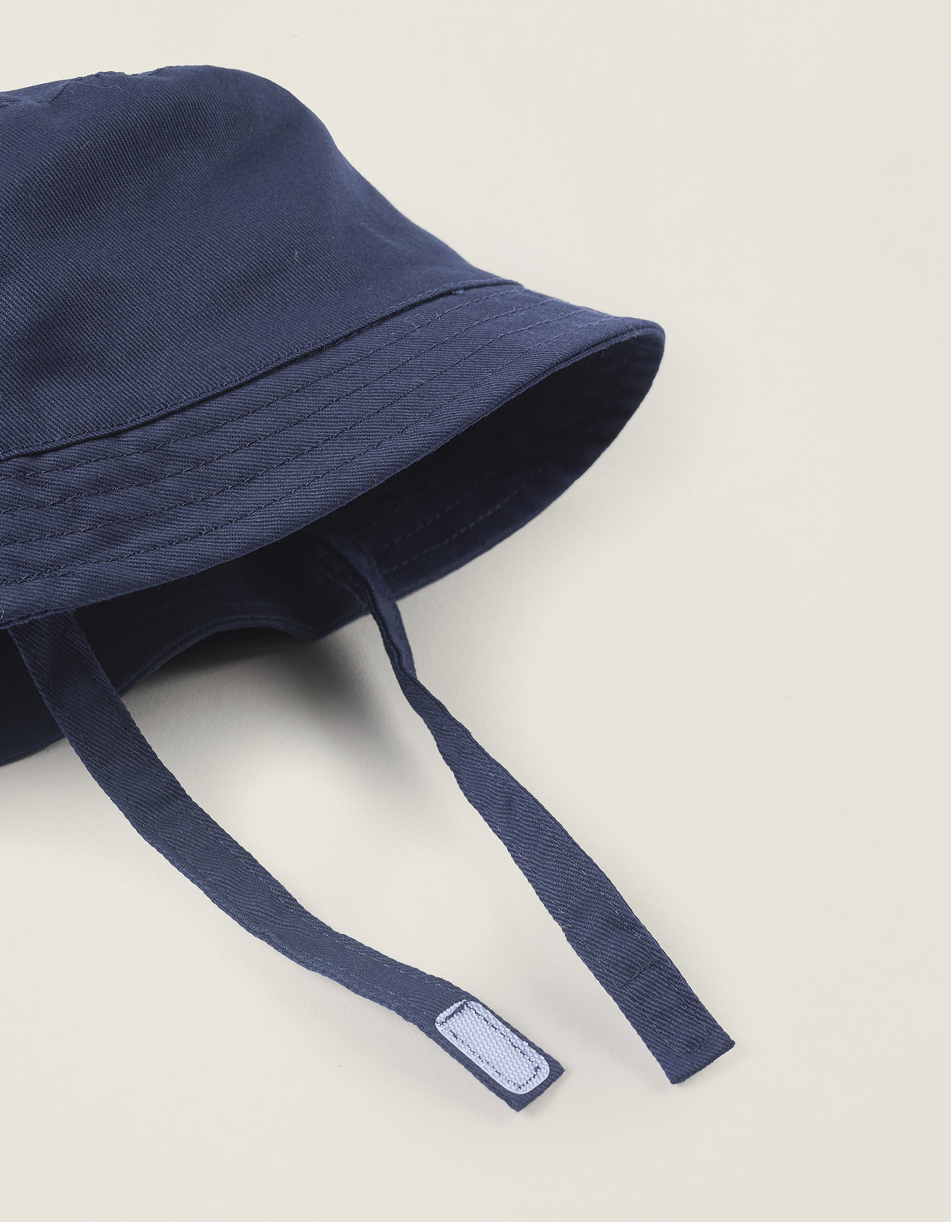 Twill Hat with Side Straps for Newborns and Babies, Dark Blue