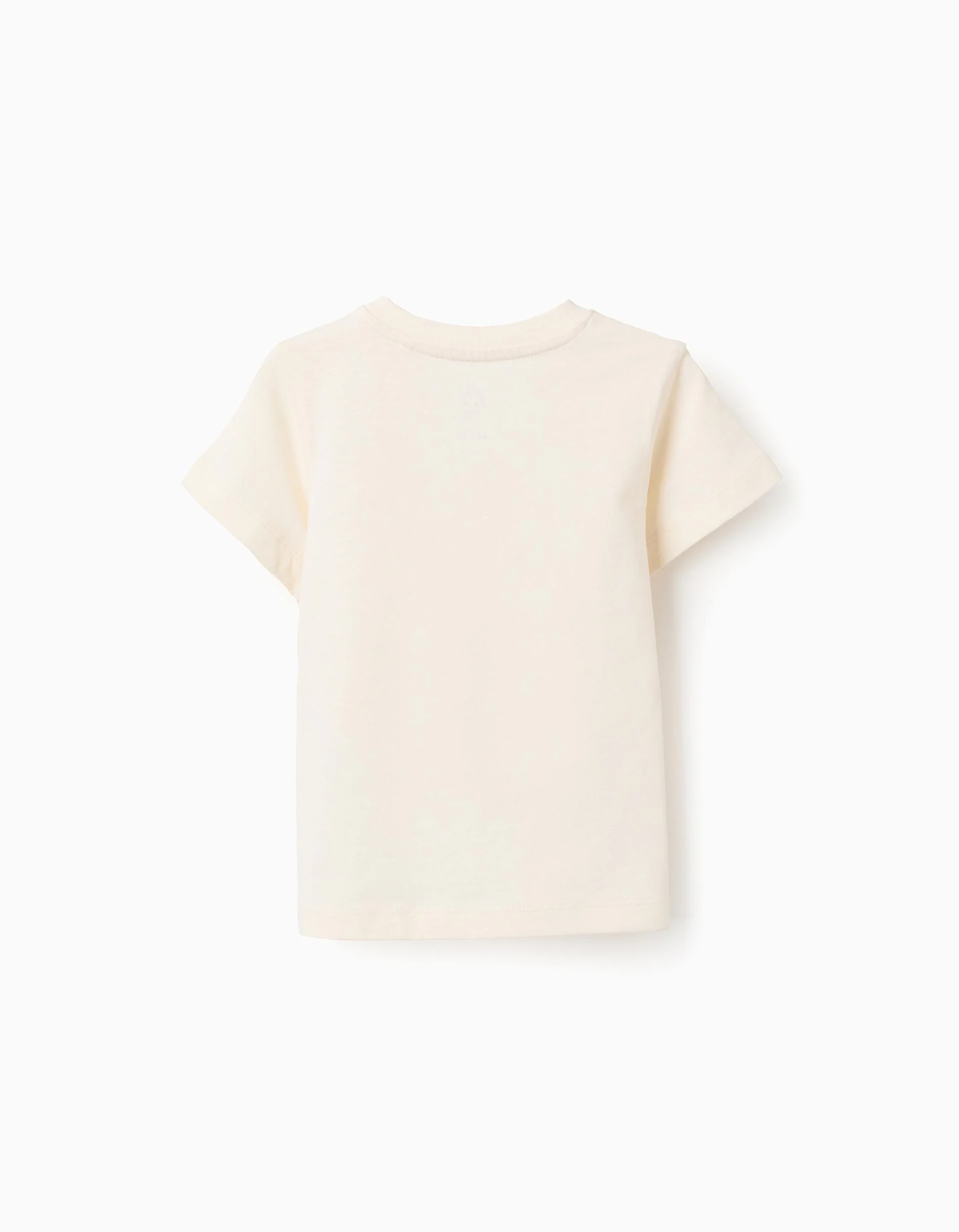 Cotton Jersey T-shirt for Baby Boys 'Smiley', Beige