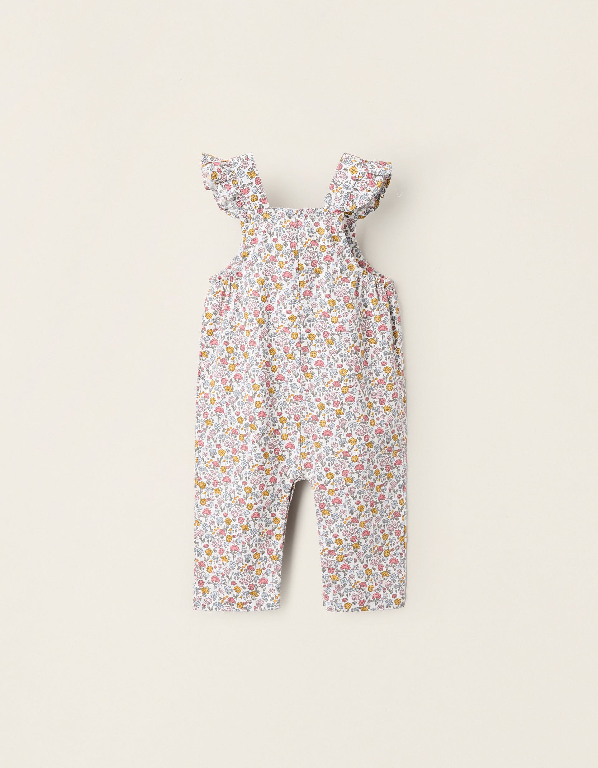 Floral Cotton Jumpsuit for Newborn Girls, Multicolour