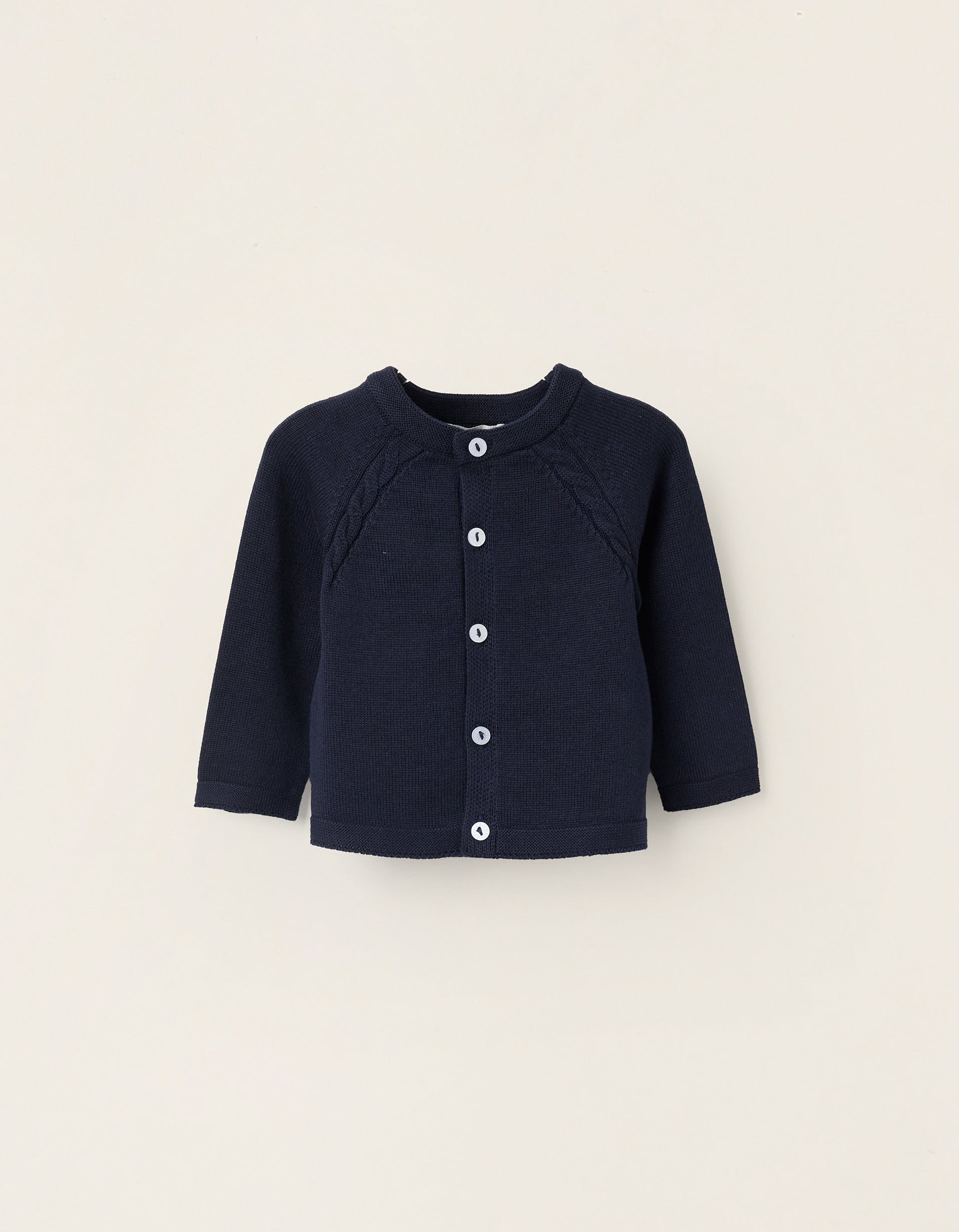 Cotton Cardigan for Newborns, Dark Blue