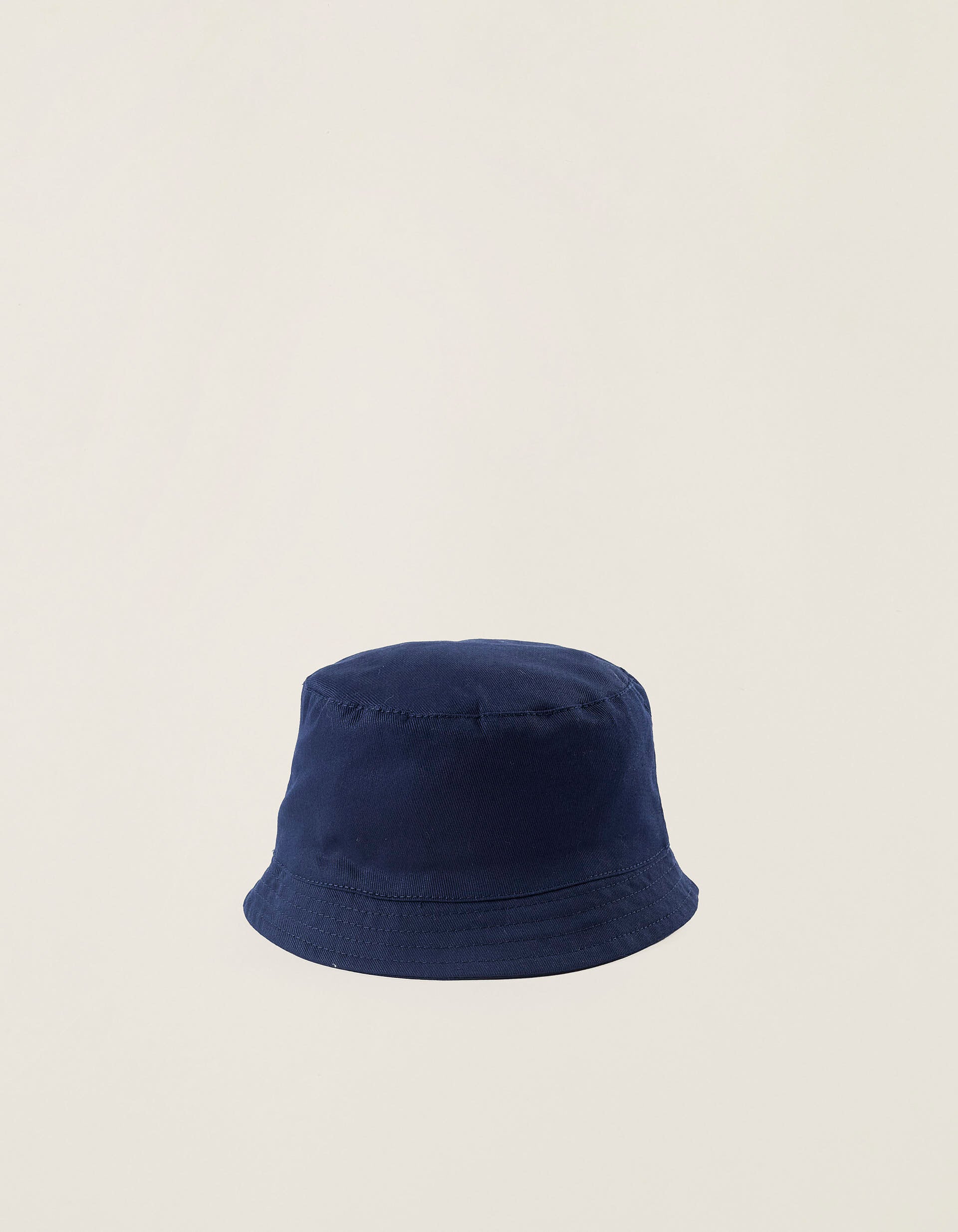 Twill Hat with Side Straps for Newborns and Babies, Dark Blue