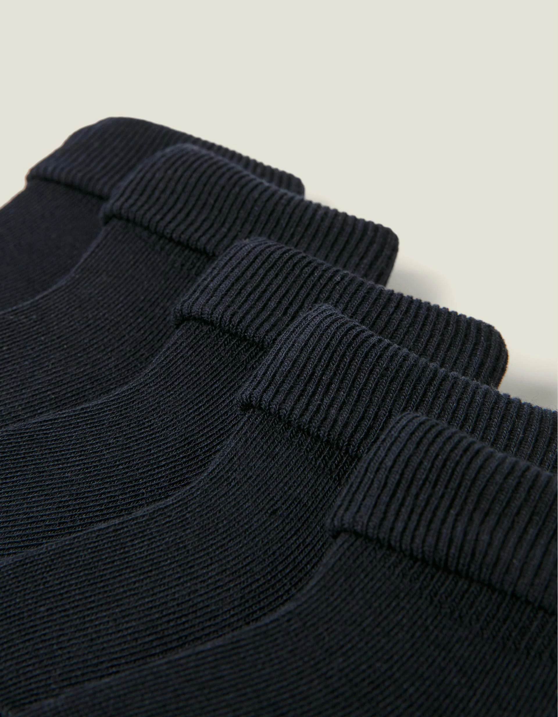 Pack of 5 Pairs of Ribbed Cuff Socks for Babies, Dark Blue