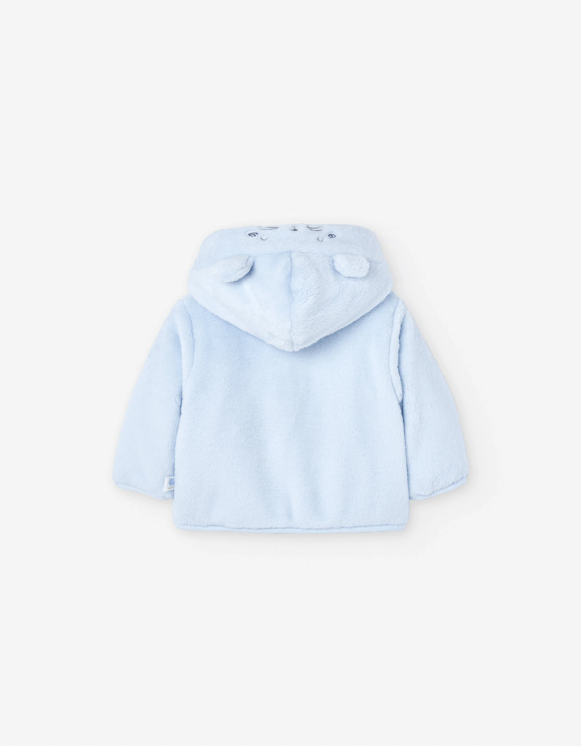 Hooded padded jacket with faux fur for newborn boys, lilac