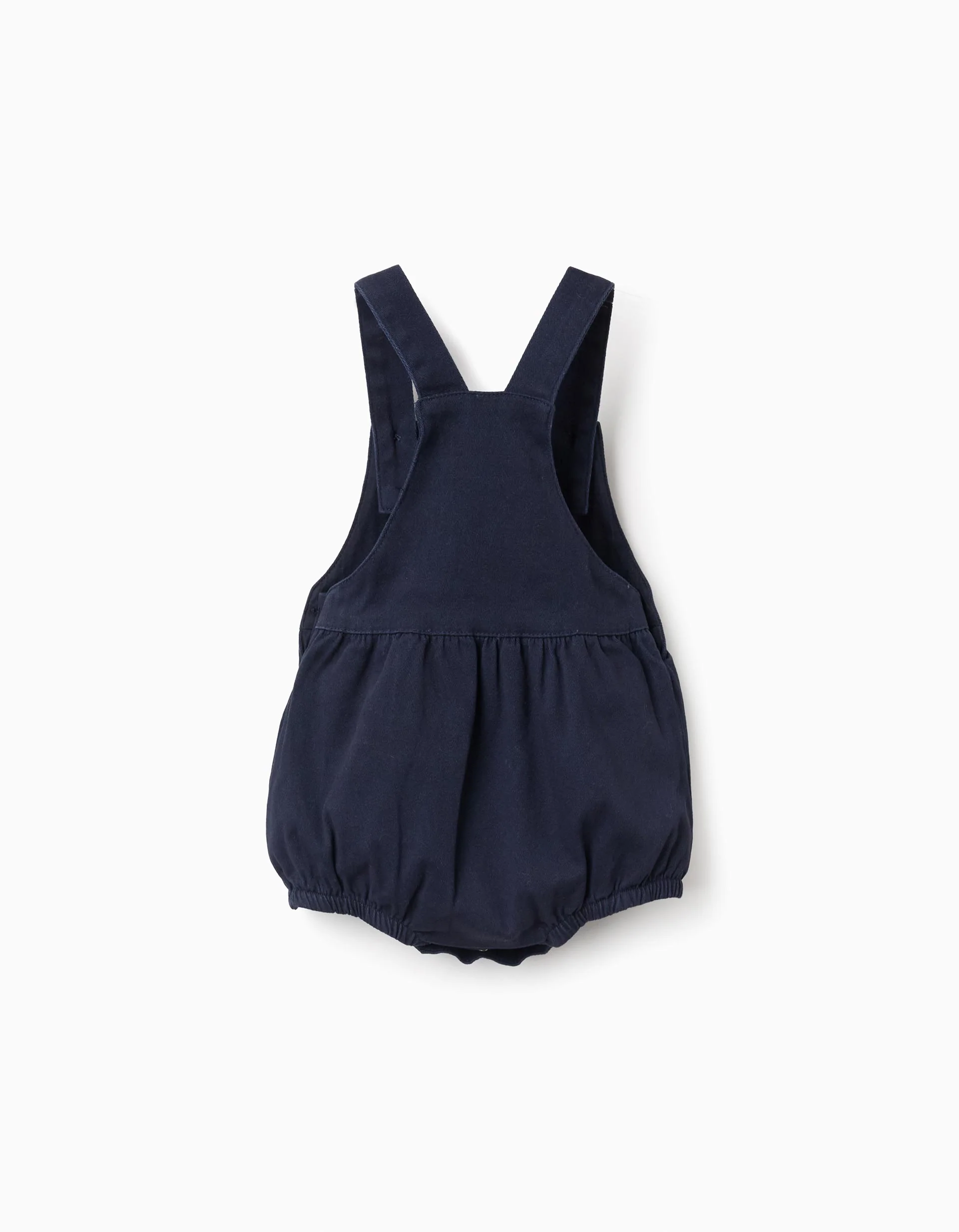 Twill Jumpsuit with Cotton Lining for Newborn Boys, Dark Blue