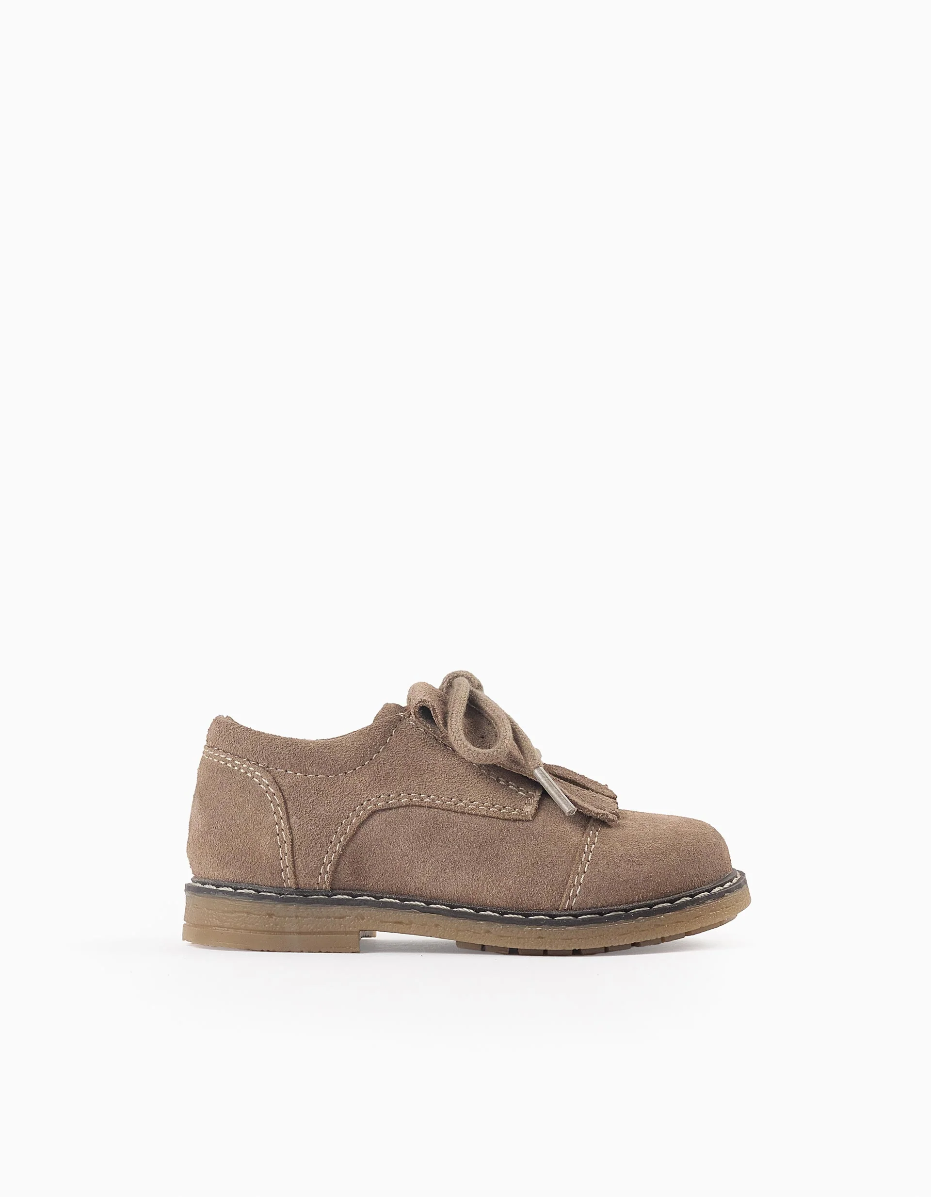 Suede Baby Shoes, Light Beige