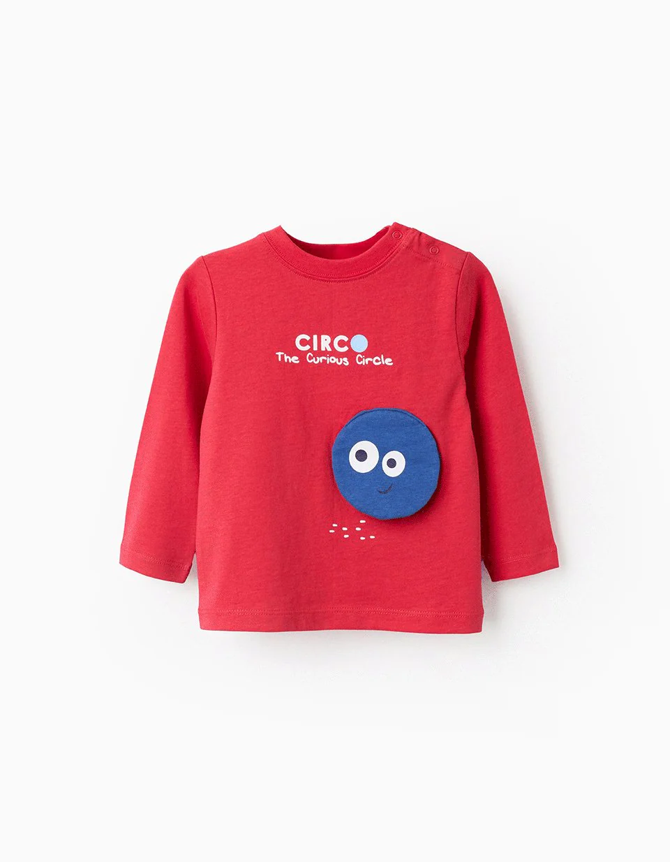 Long Sleeve Cotton T-shirt for Baby Boys 'Circus', Red