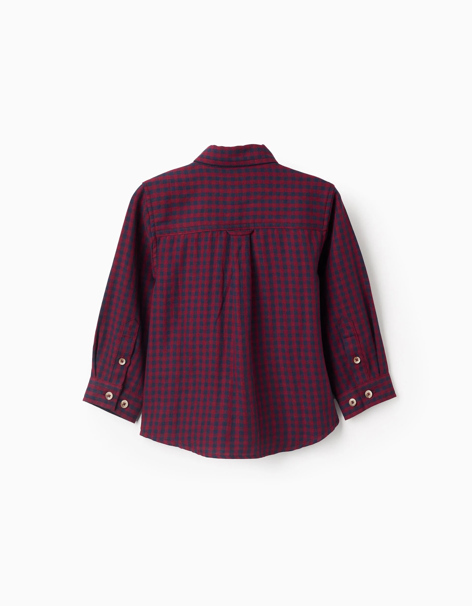Cotton Shirt with Vichy Pattern for Baby Boys 'B&S', Red