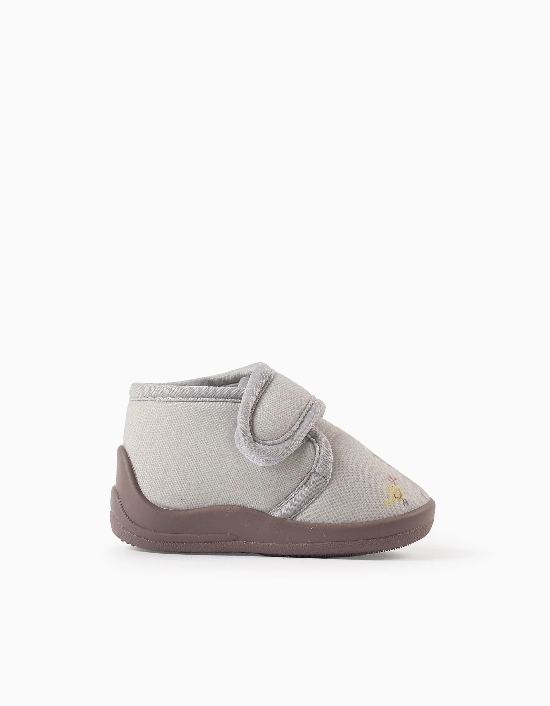Slippers with Print for Baby Girls 'Forest Animals', Grey