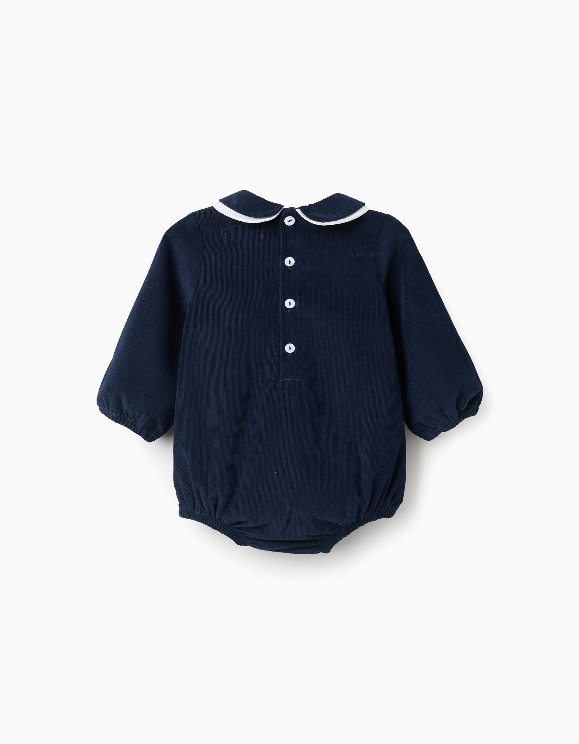 Corduroy Jumpsuit for Newborn Girls, Dark Blue
