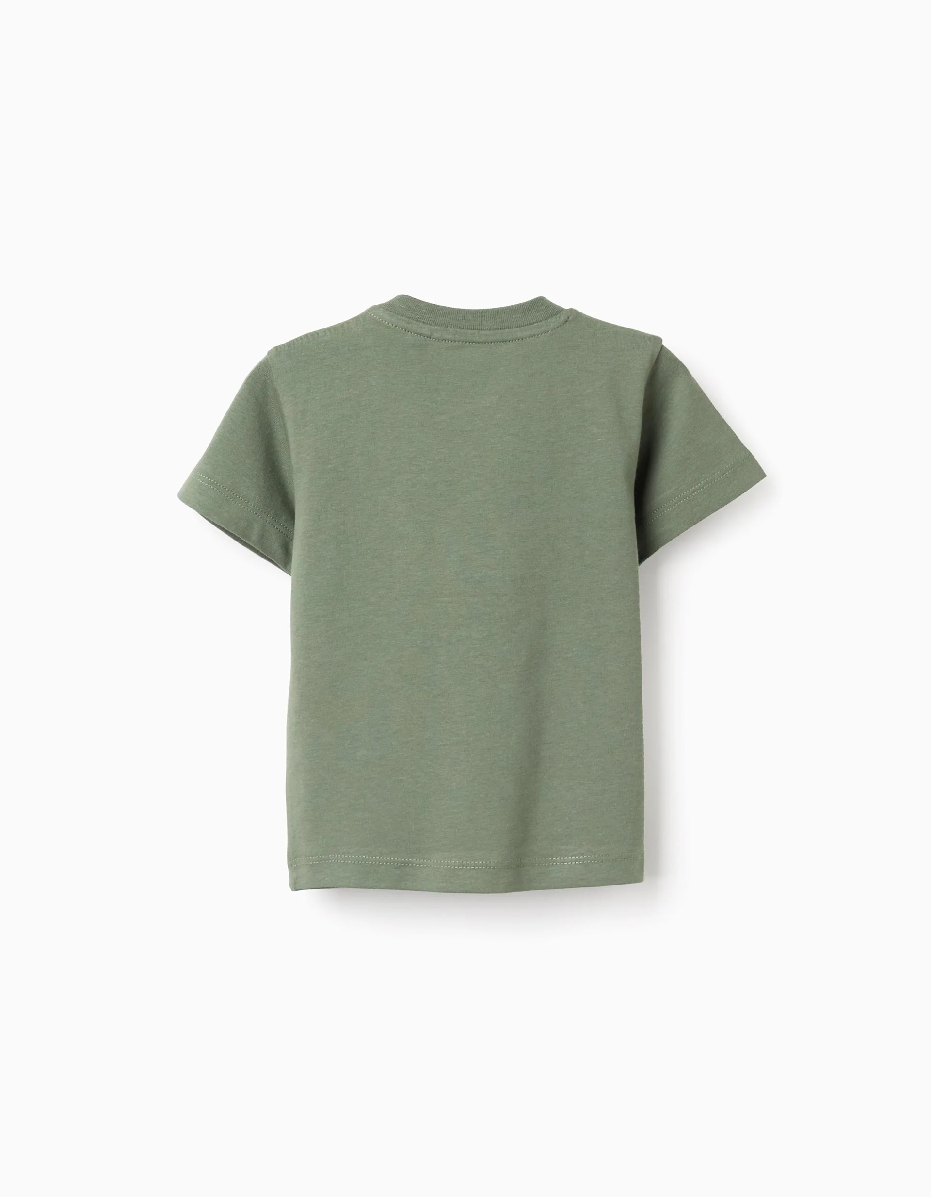Cotton T-shirt 'ZY' for Baby Boys, Green/Dark Blue/White