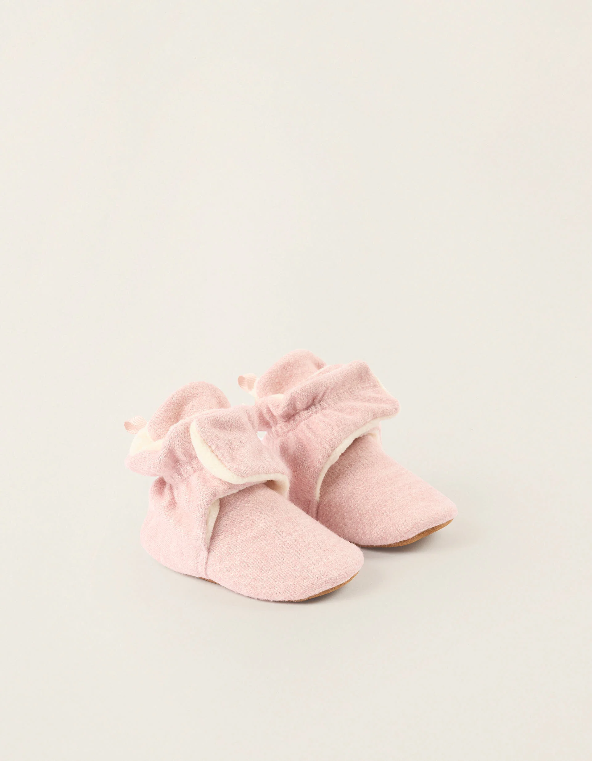 Flexible Boots with Fleece Lining for Newborn Girls, Pink