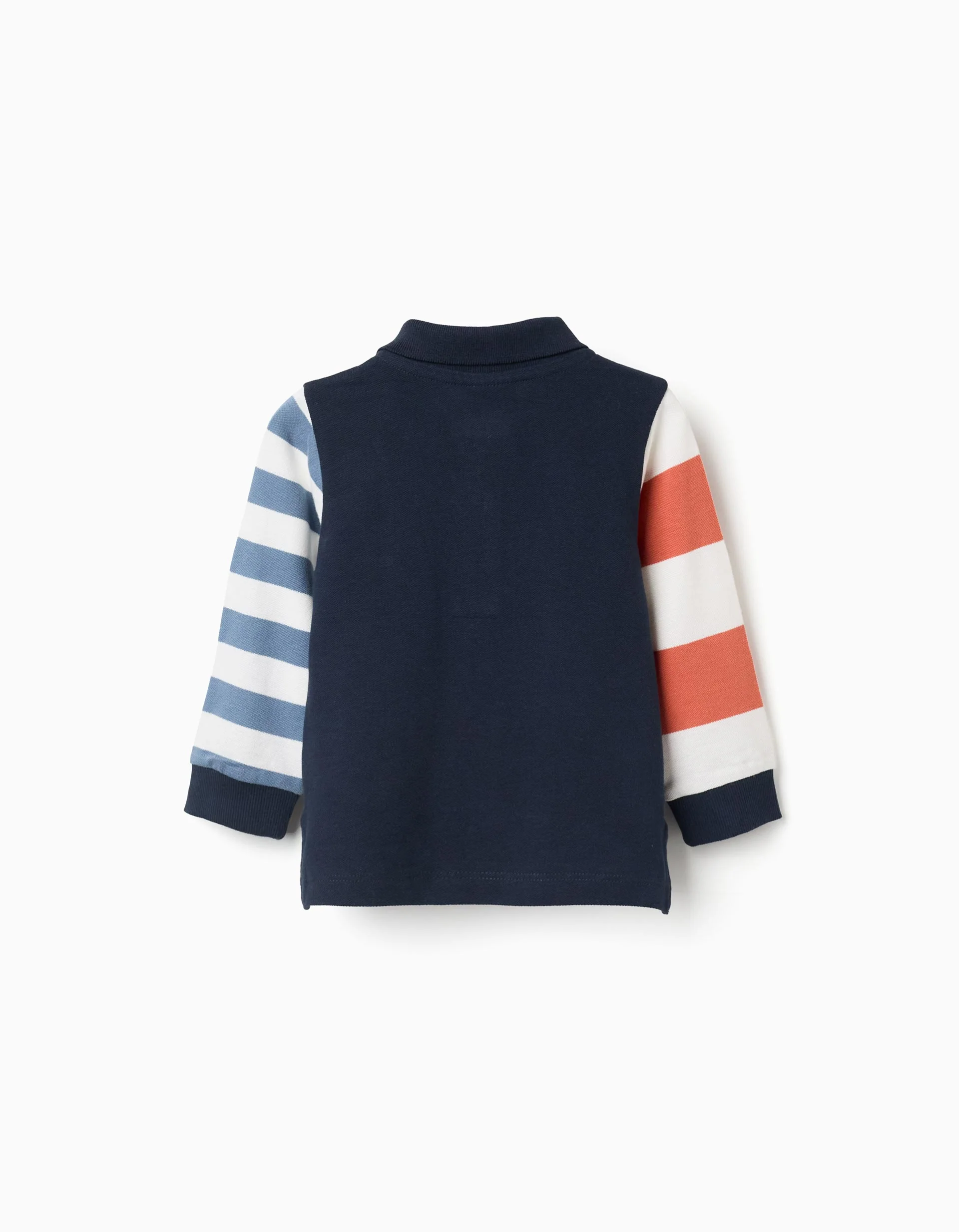Long Sleeve Cotton Piqué Polo Shirt for Baby Boys, Multicolour