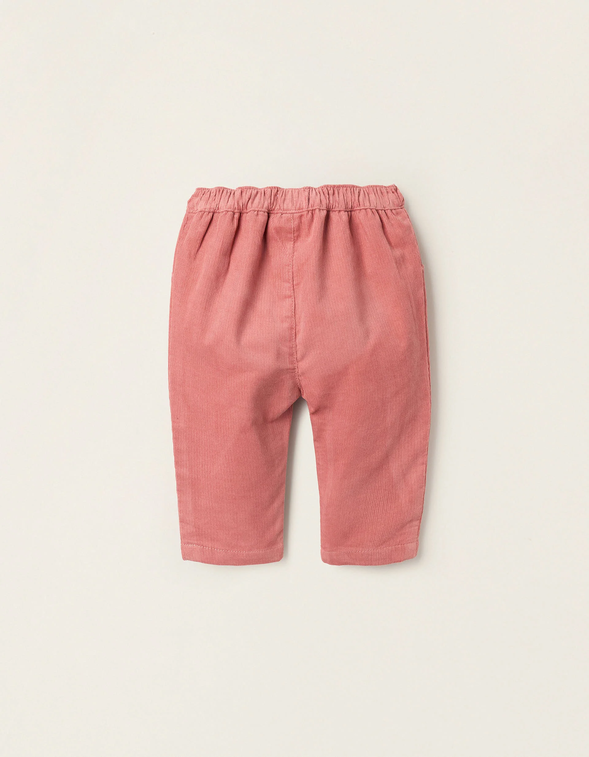 Corduroy Trousers for Newborn Girls, Coral
