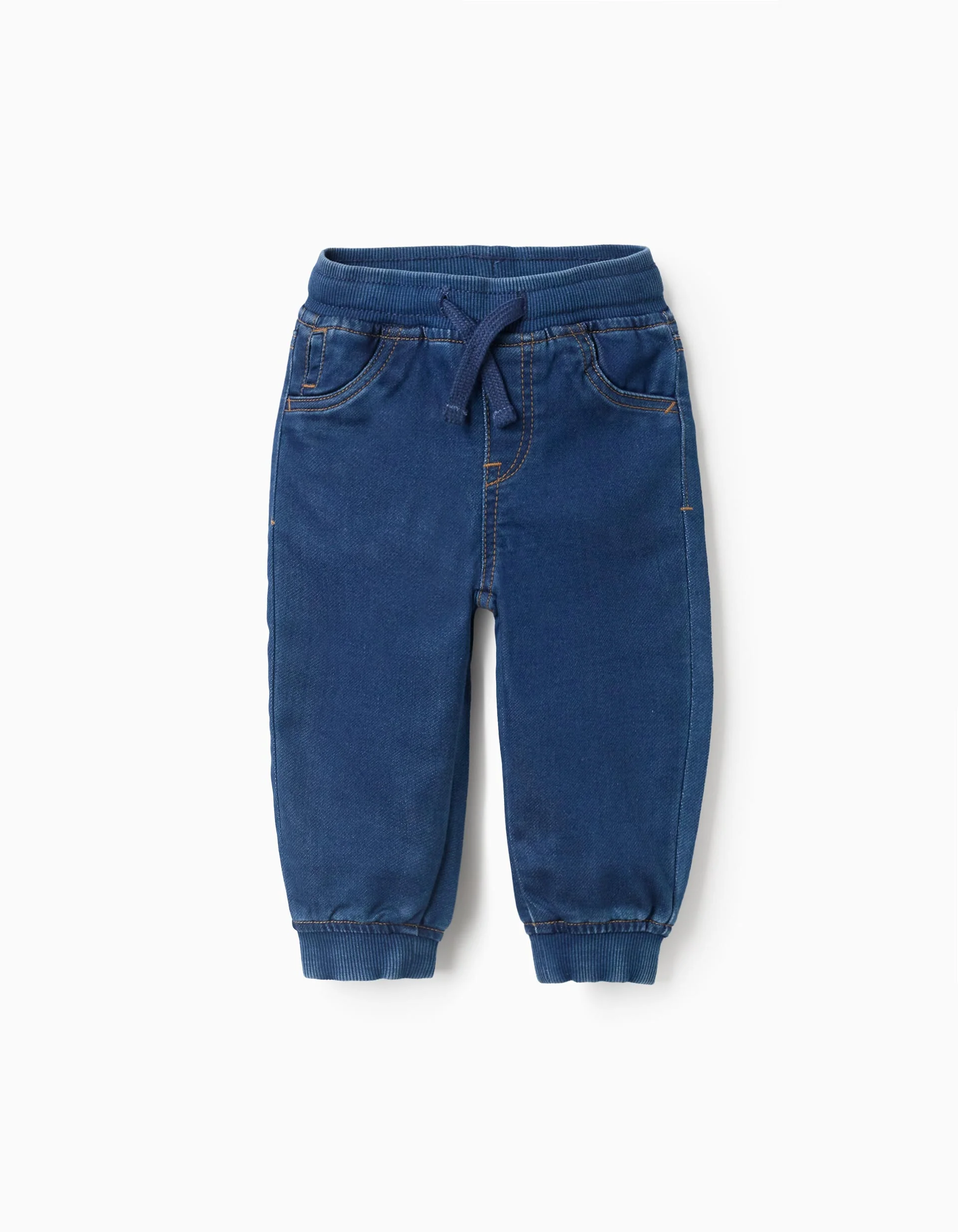 Denim Joggers with Drawstring for Boys, Blue