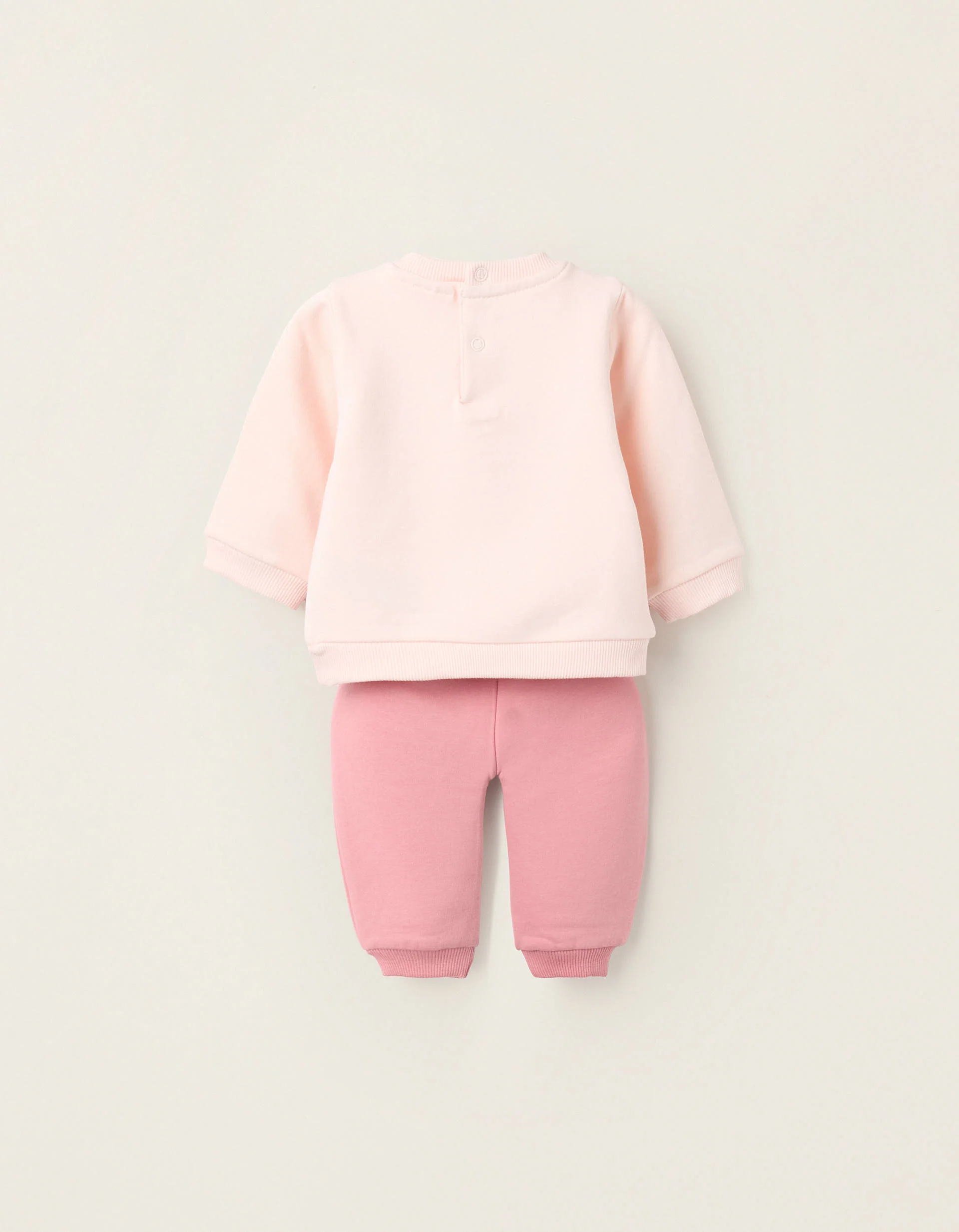 Brushed Sweatshirt + Trousers for Newborns 'Minnie', Pink
