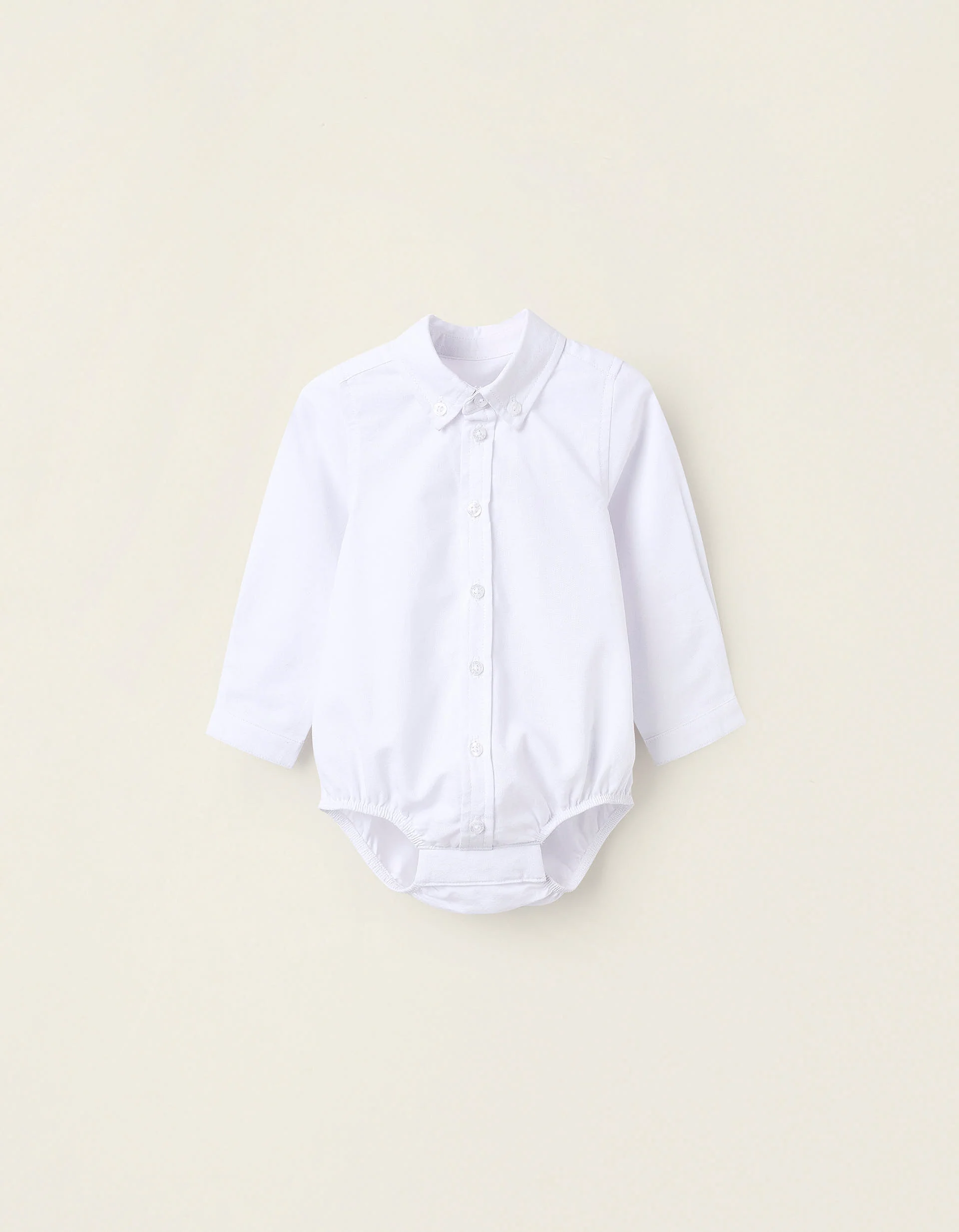 Cotton Wrapover Bodysuit for Newborn Girls, White