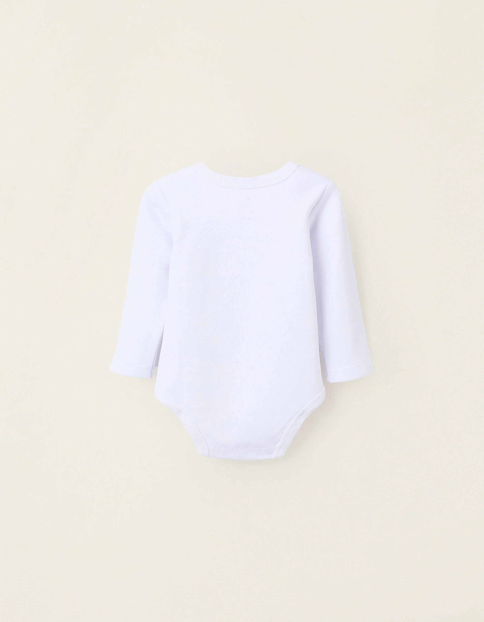 Pack of 4 Plain Cotton Bodysuits for Newborns and Babies, White