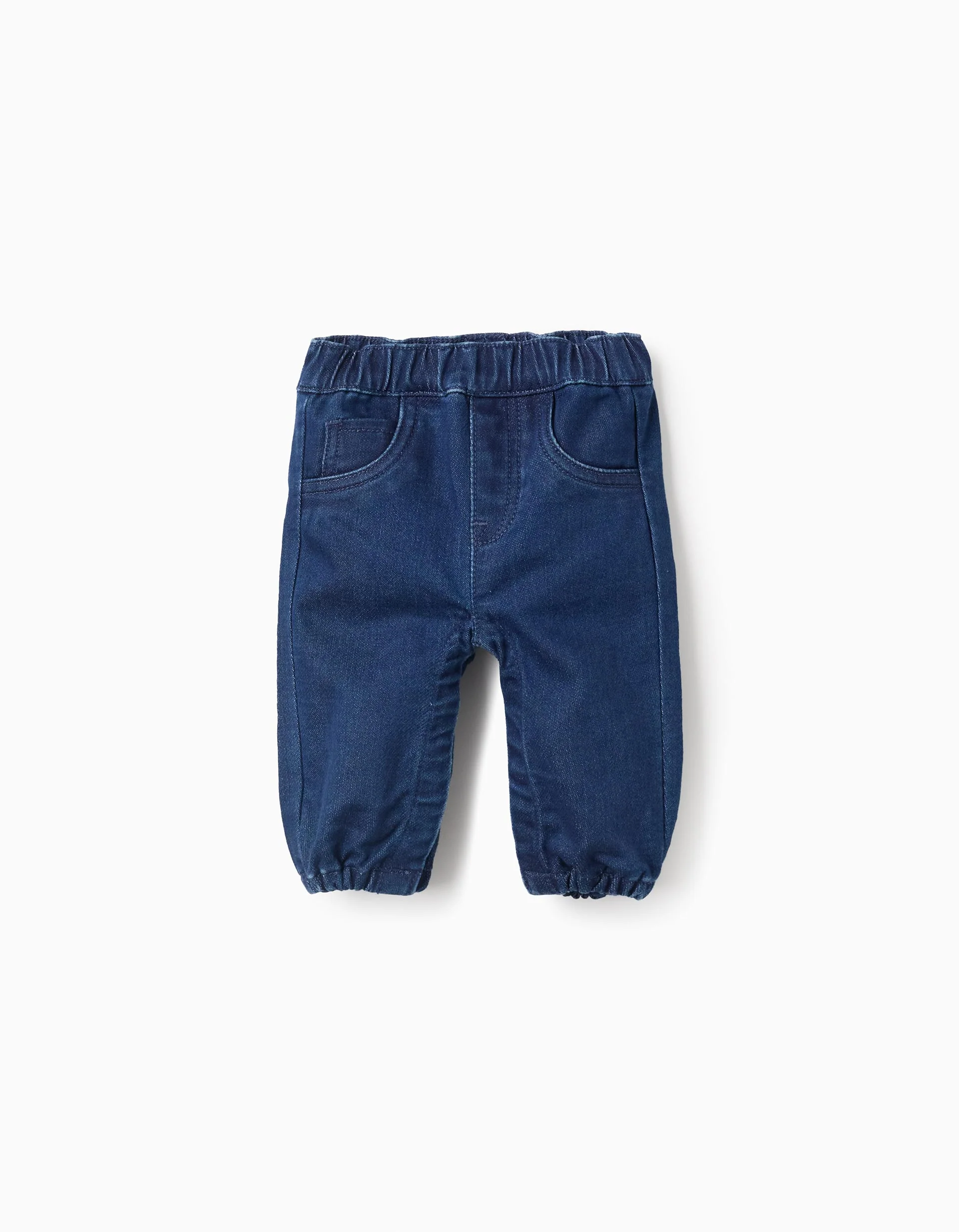 Jeans with Press Studs for Newborns, Blue