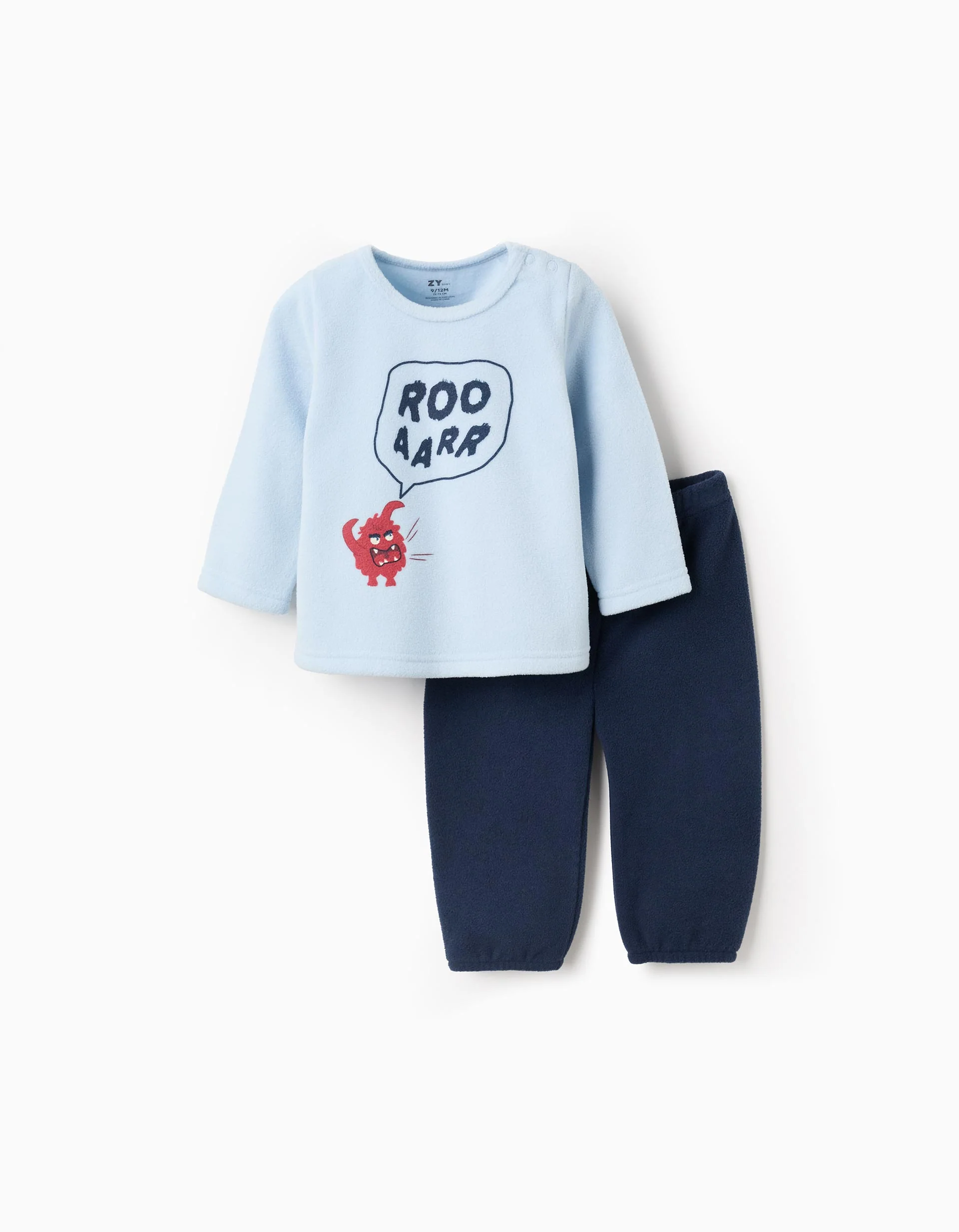Polar Pyjama for Baby Boys 'Monster of Emotions', Light/Dark Blue