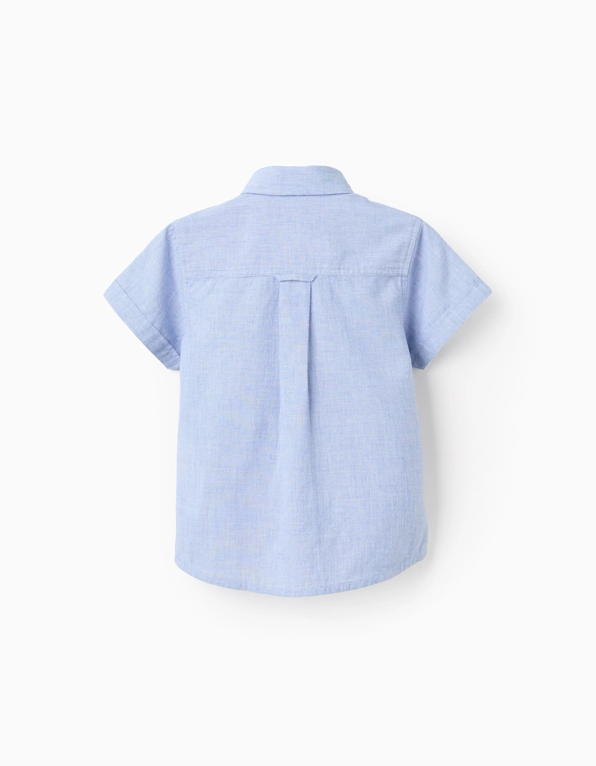 Cotton Fil a Fil Shirt for Baby Boys 'B&S', Blue