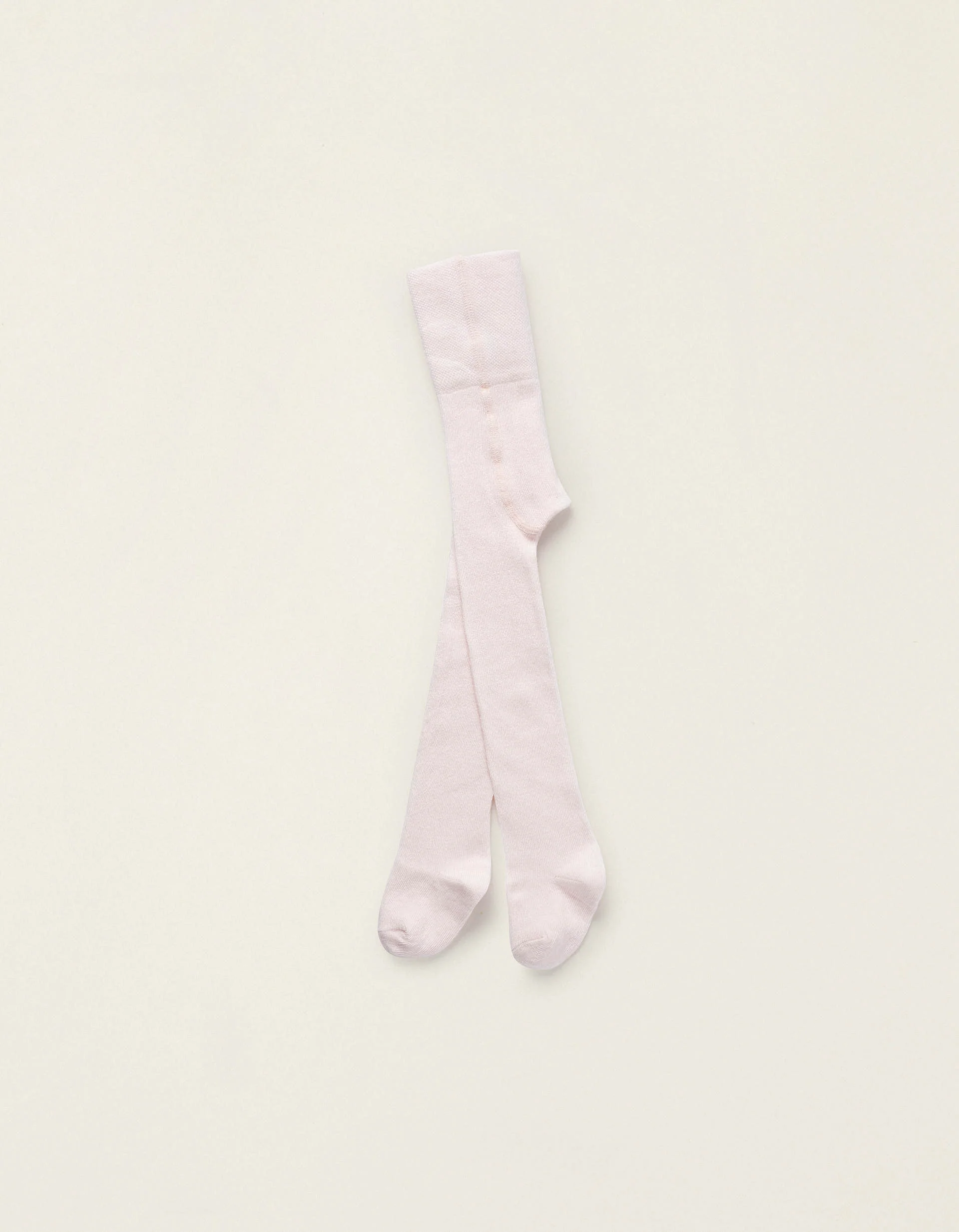 High-Waist Cotton Tights for Newborn Girls, Pink
