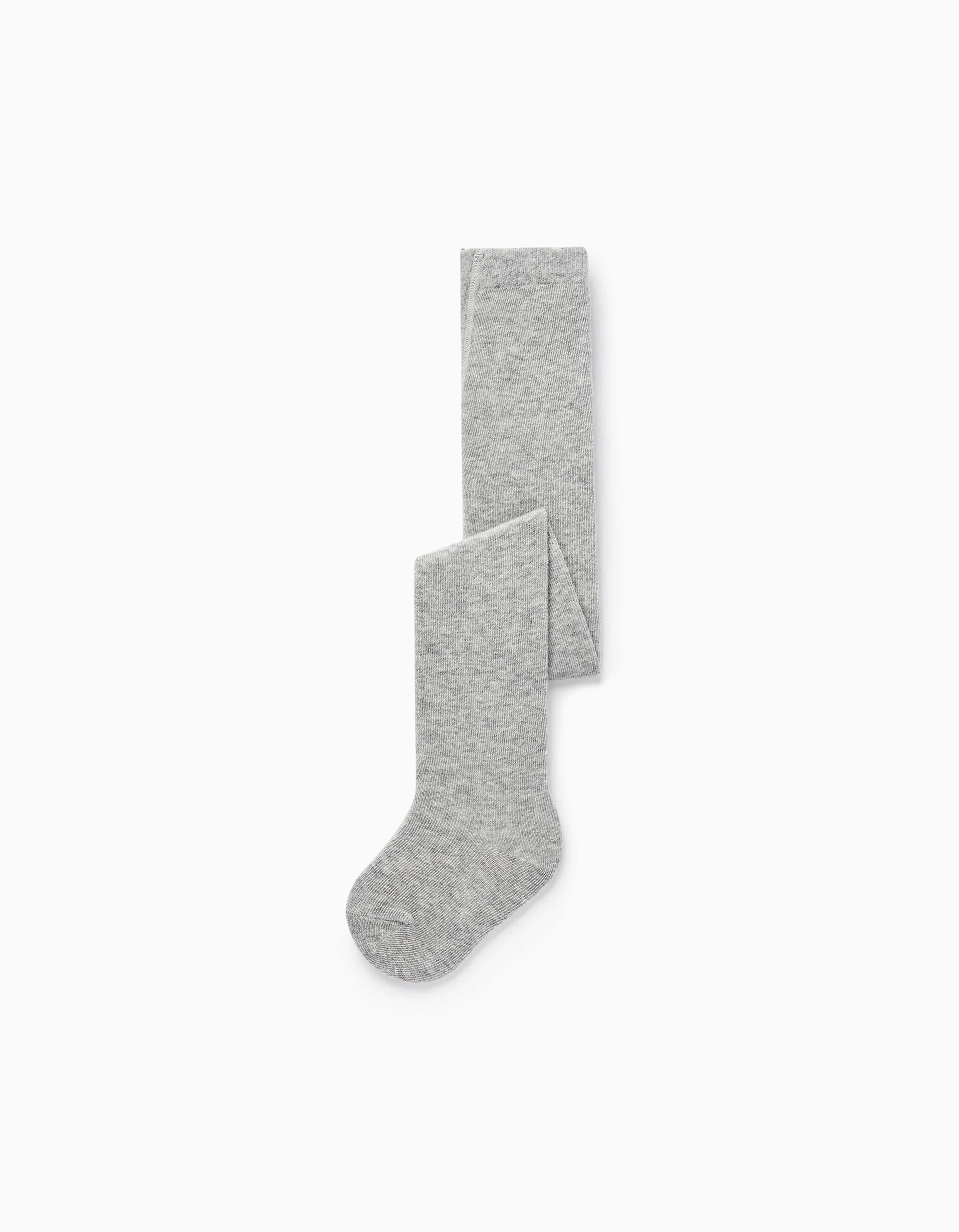 Stretch Cotton Tights for Babies, Grey