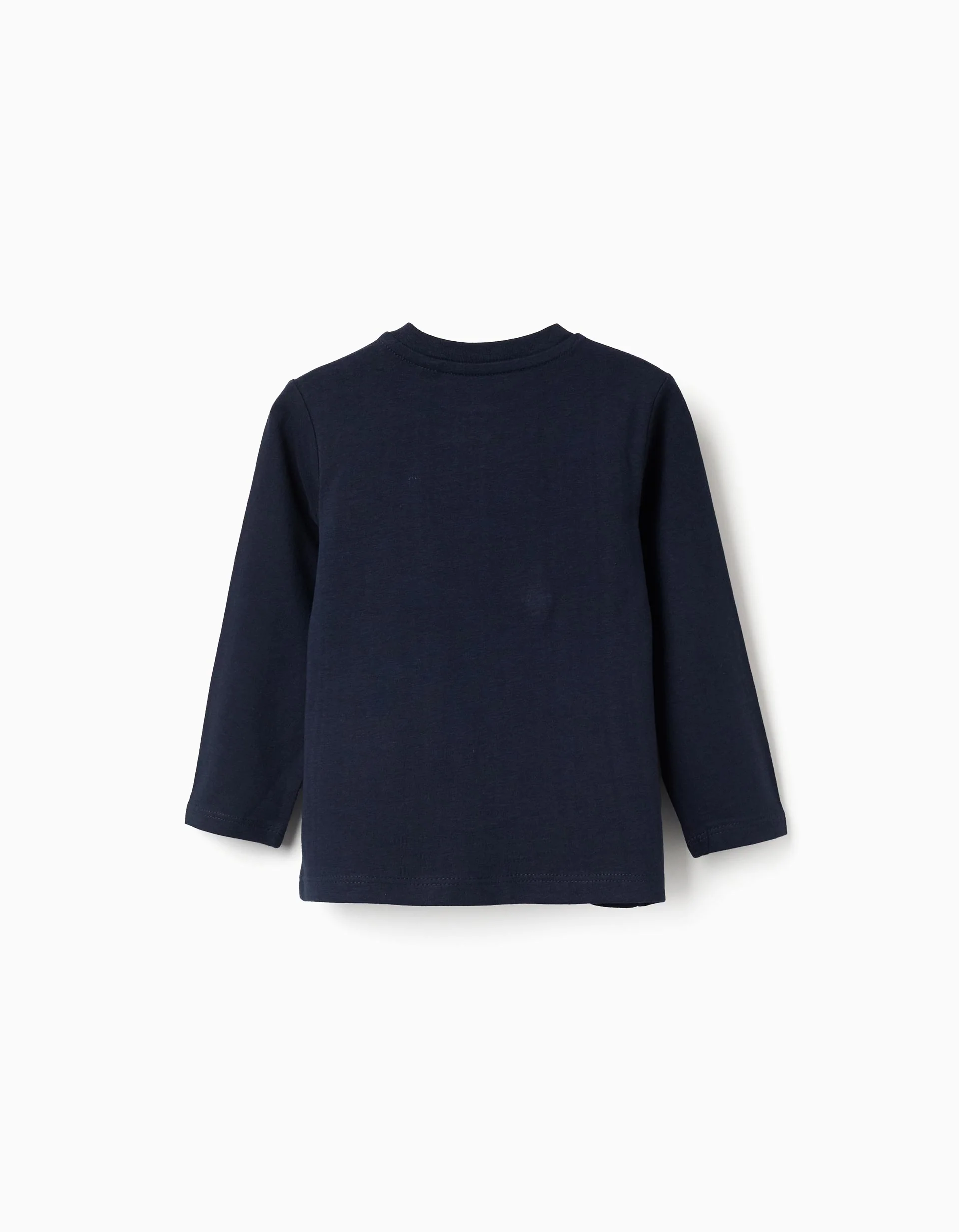 Long Sleeve Cotton T-shirt 'Bugs' for Baby Boys, Dark Blue