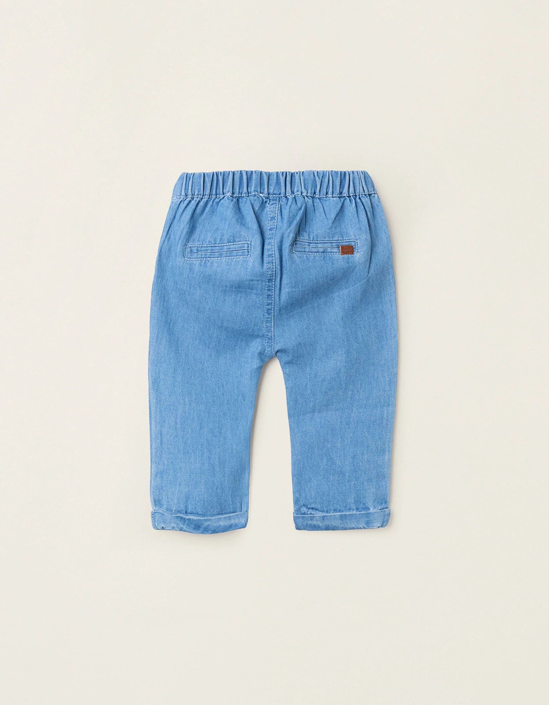 Light Cotton Jeans for Newborns, Blue