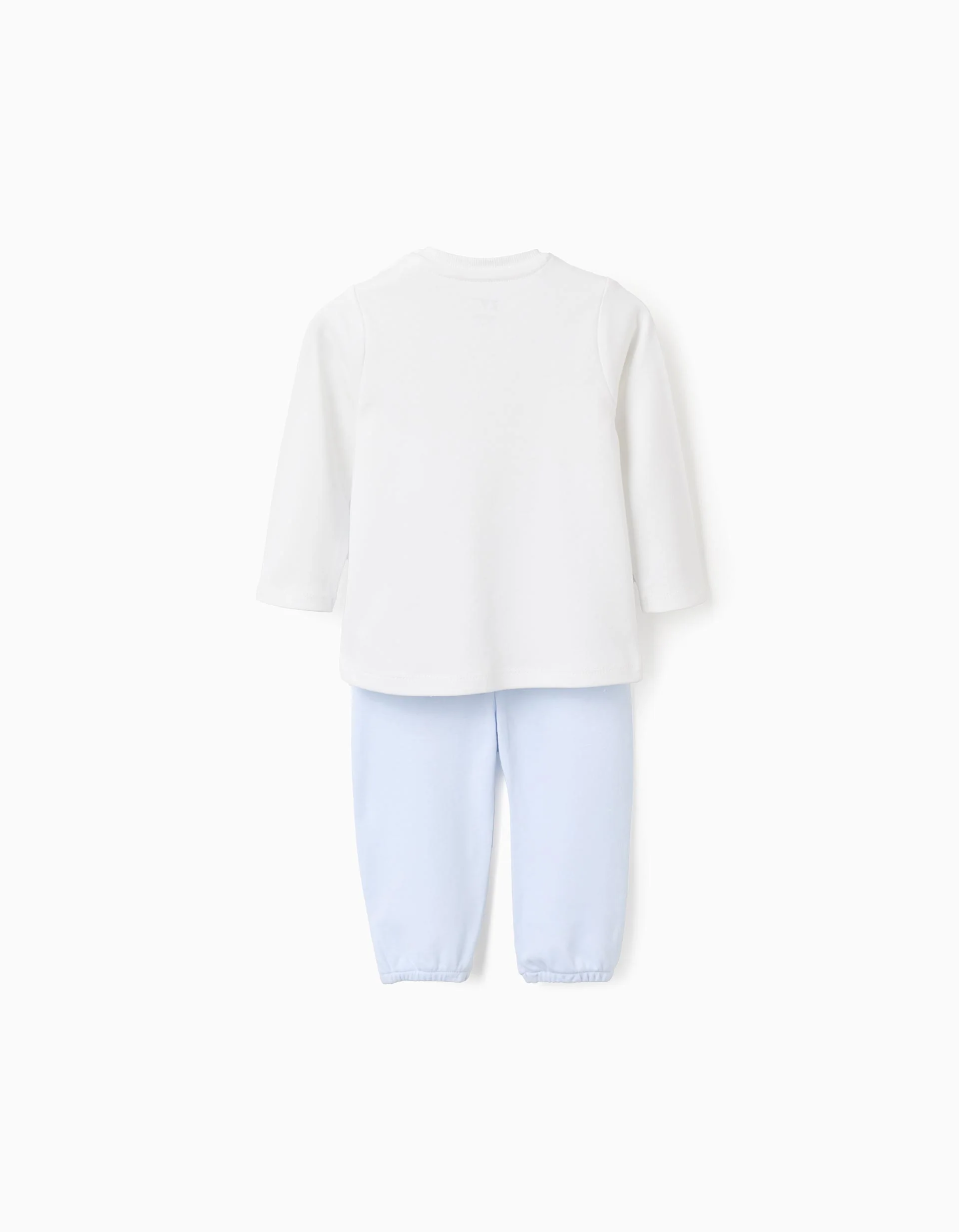 Cotton Pyjamas for Baby Boys 'Family Love', White/Blue