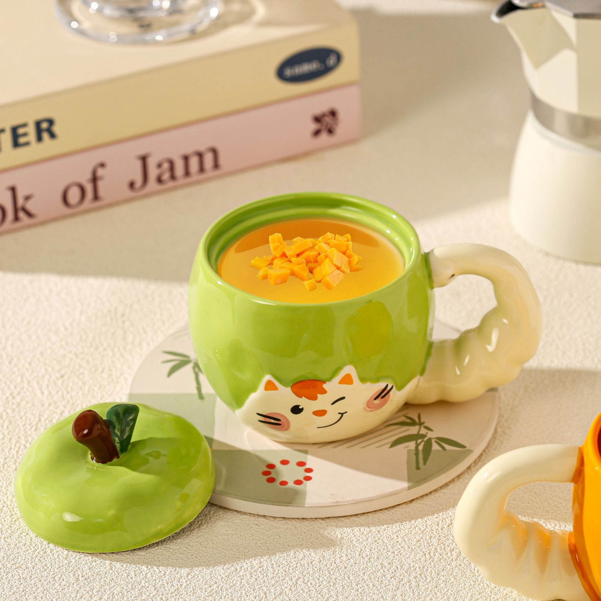 Apple Cat Ceramic Mug