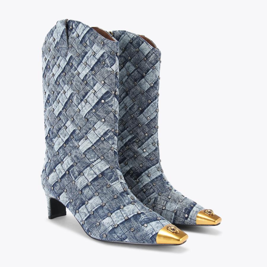 Kurt Geiger Regent Denim Western Boot