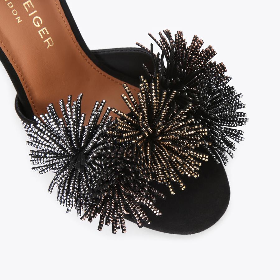 Kurt Geiger Pom Pom Ankle Tie Sandal