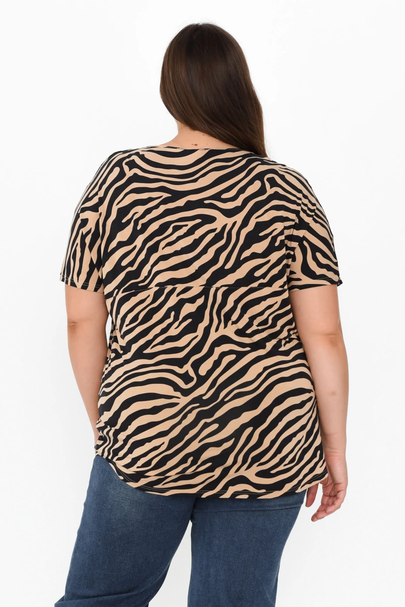 Ivy Tan Zebra Micro Modal Swing Tee