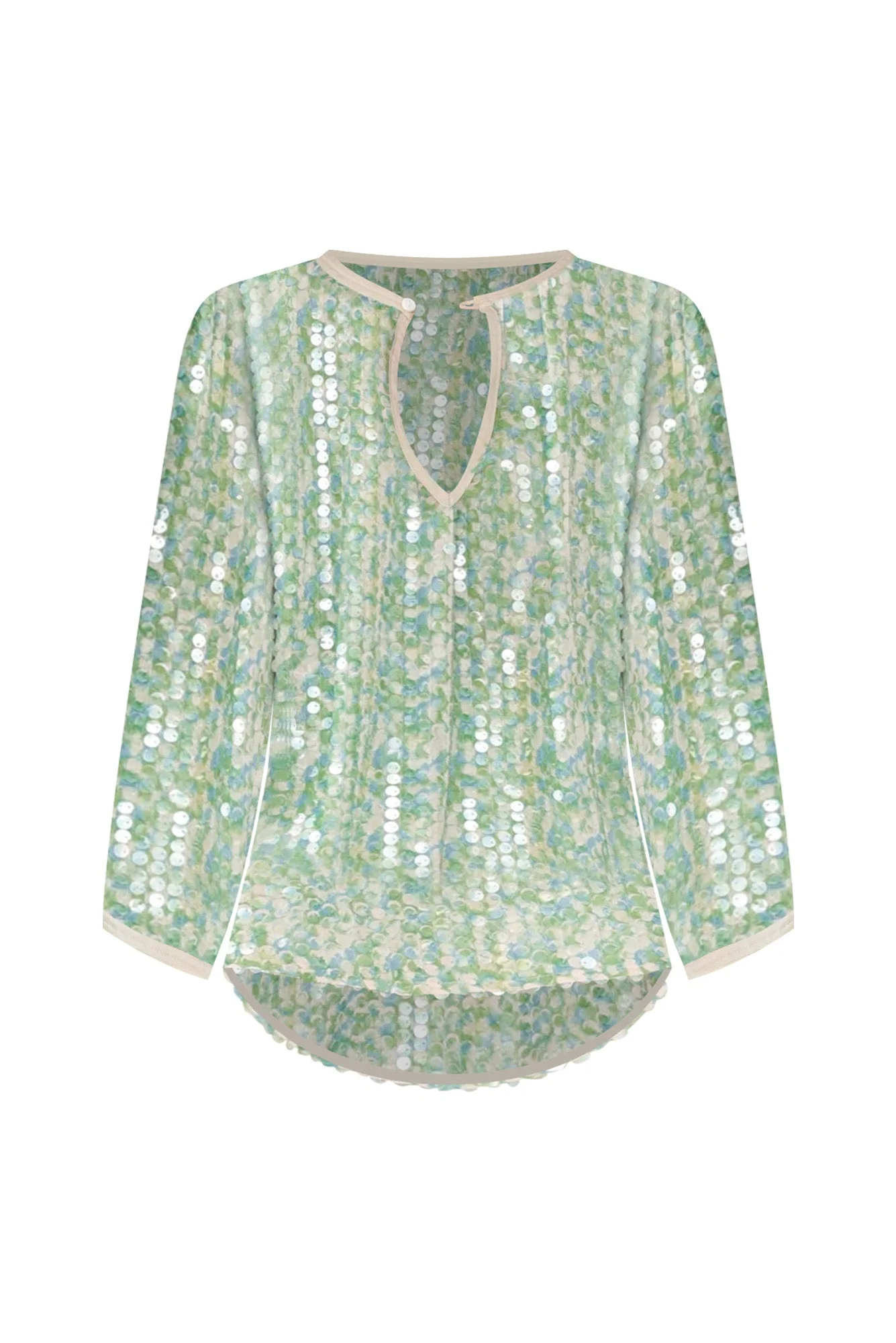 Sebina Green Sequin Top