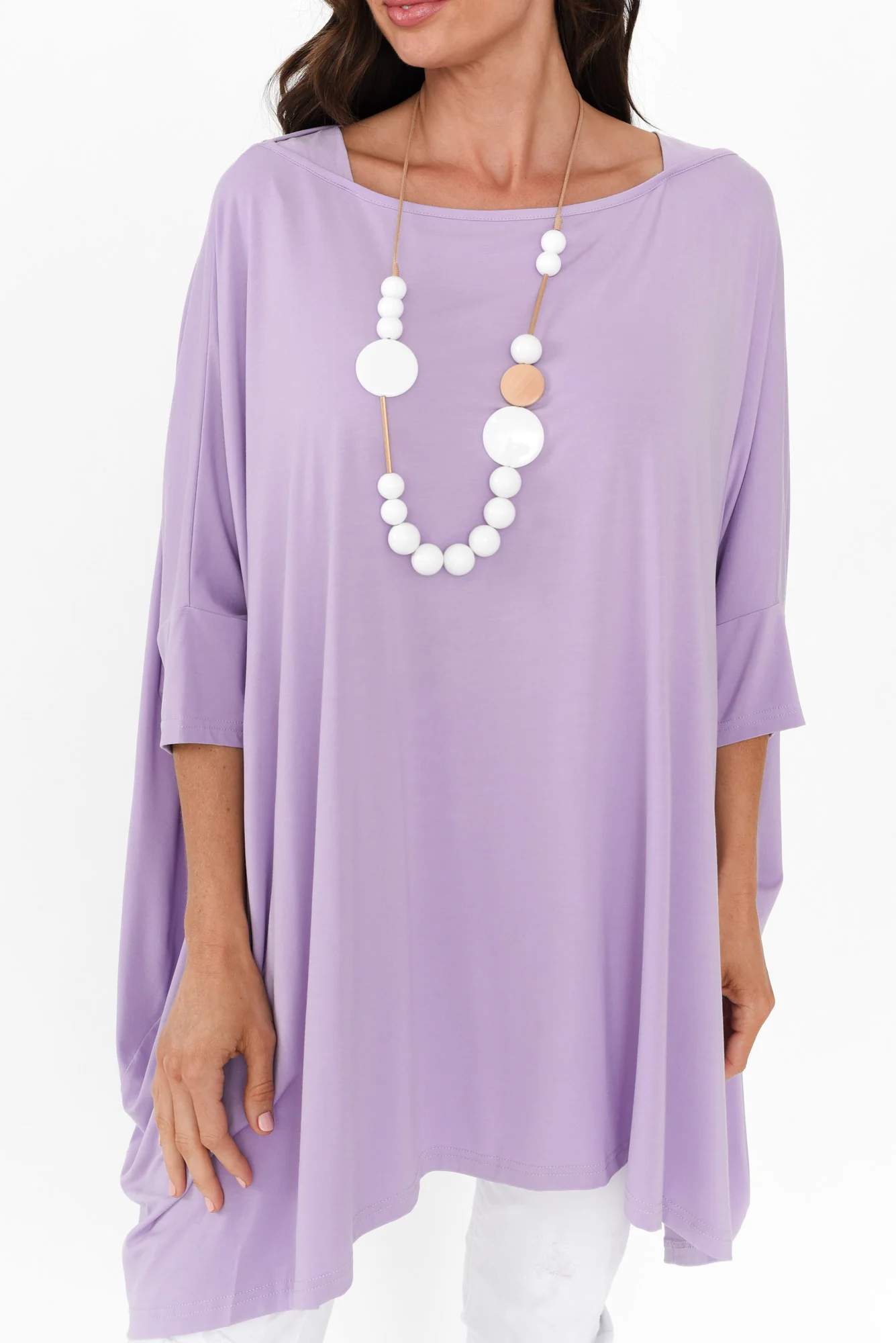 Kelsier Lilac Bamboo Batwing Top