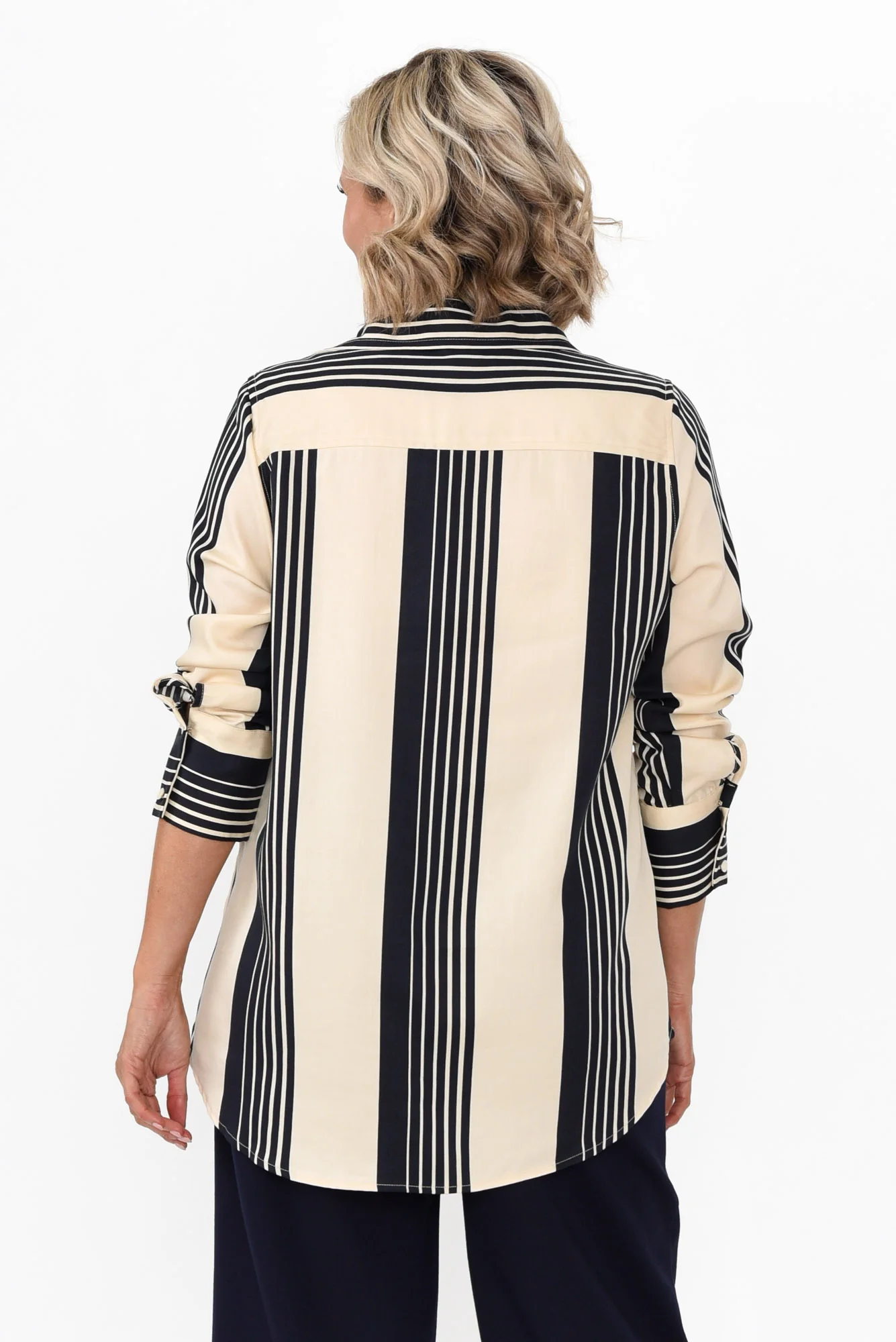 Heartstopper Navy Stripe Lyocell Shirt