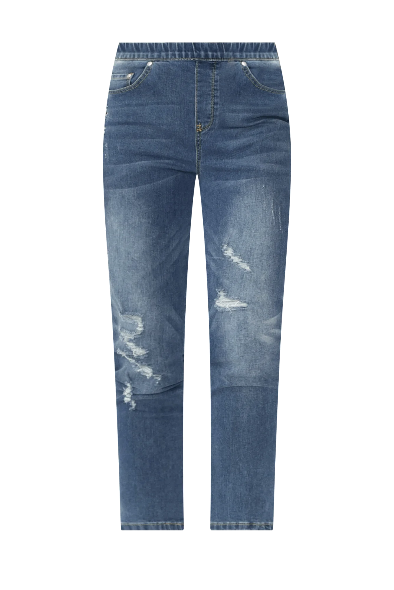 Zadie Distressed Blue Stretch Jeans