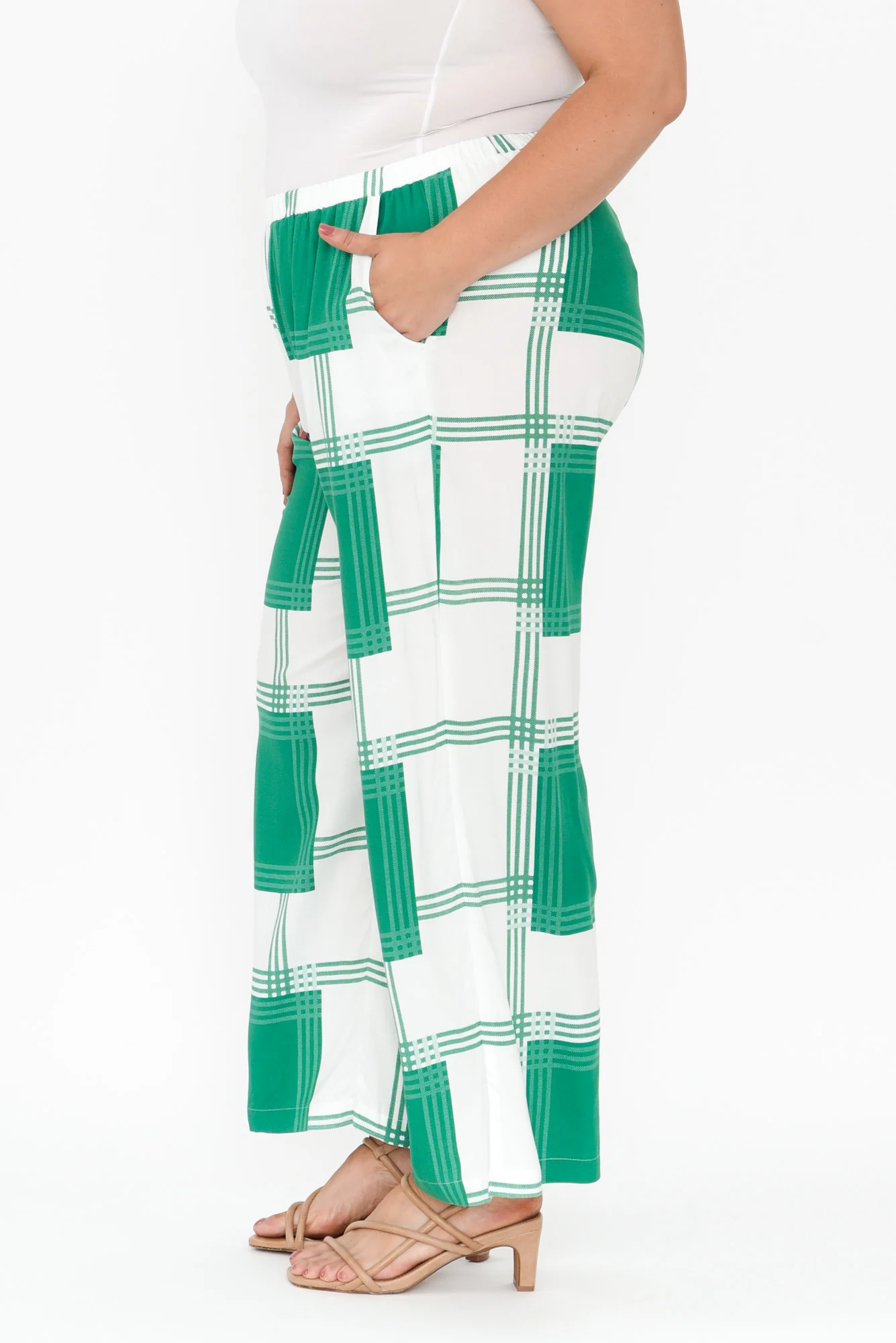 Ola Green Check Pants