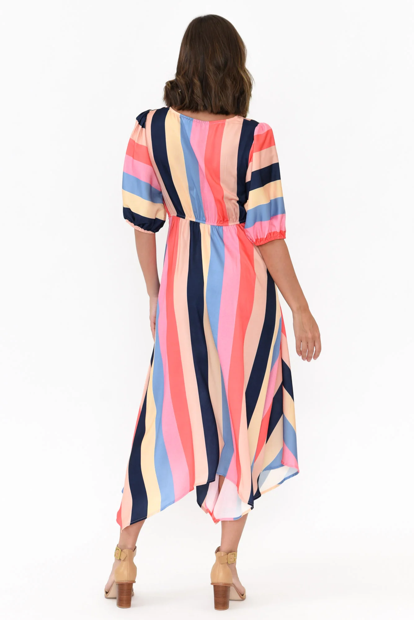 Keanu Carnival Stripe V Neck Dress