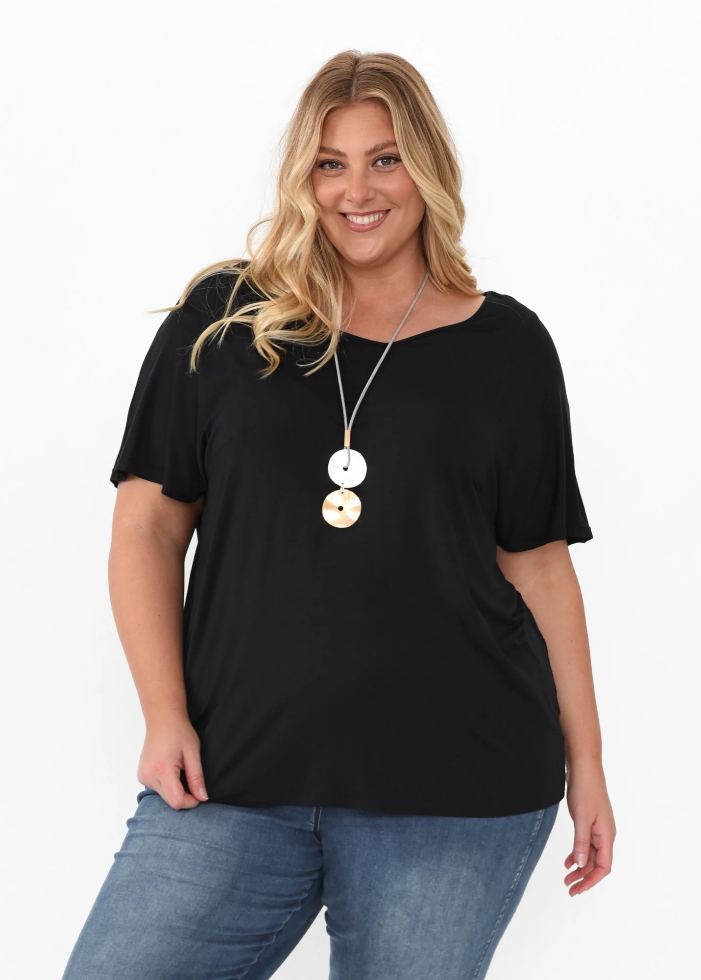 Ivy Black Micro Modal Swing Tee