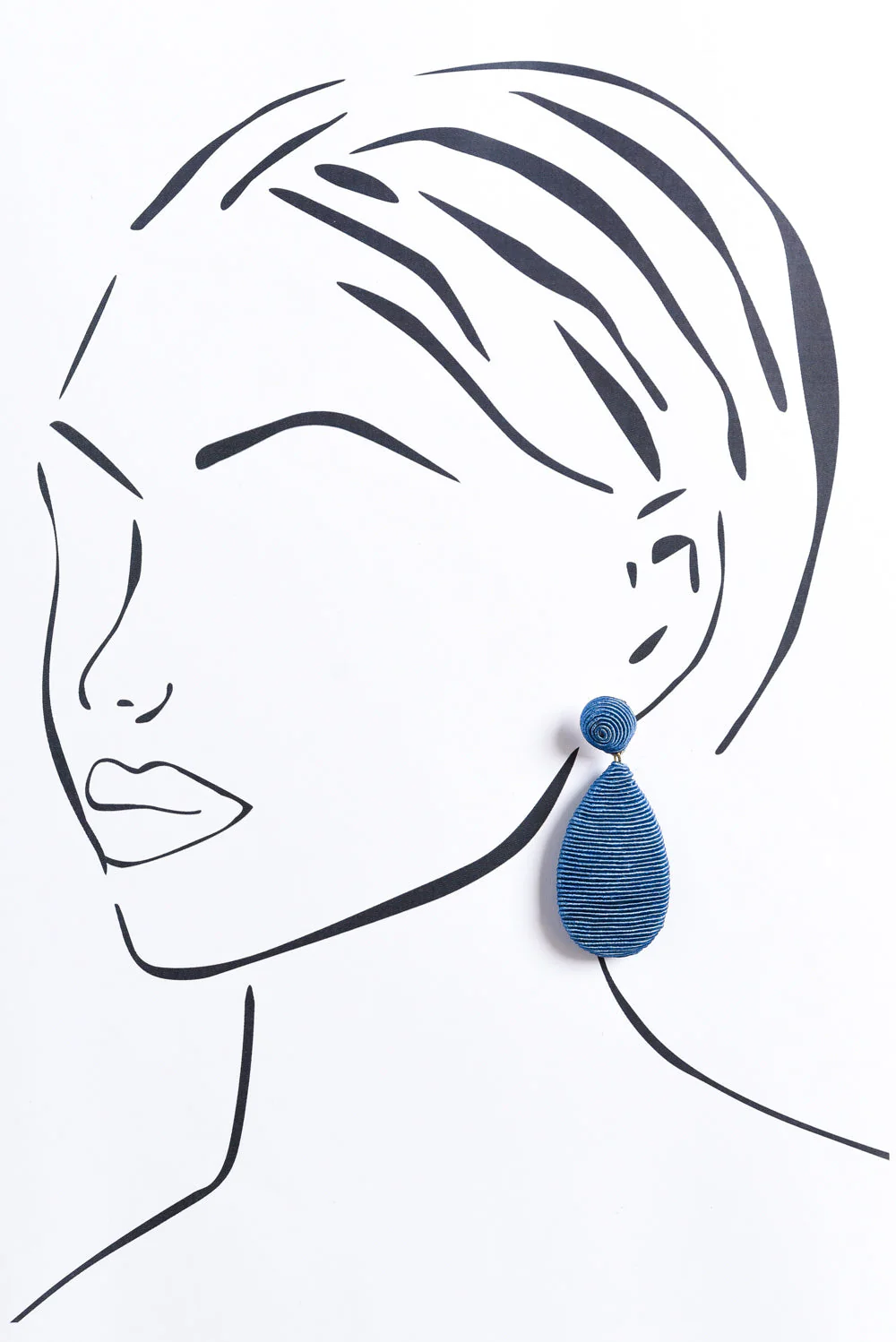 Hailey Blue Teardrop Earrings