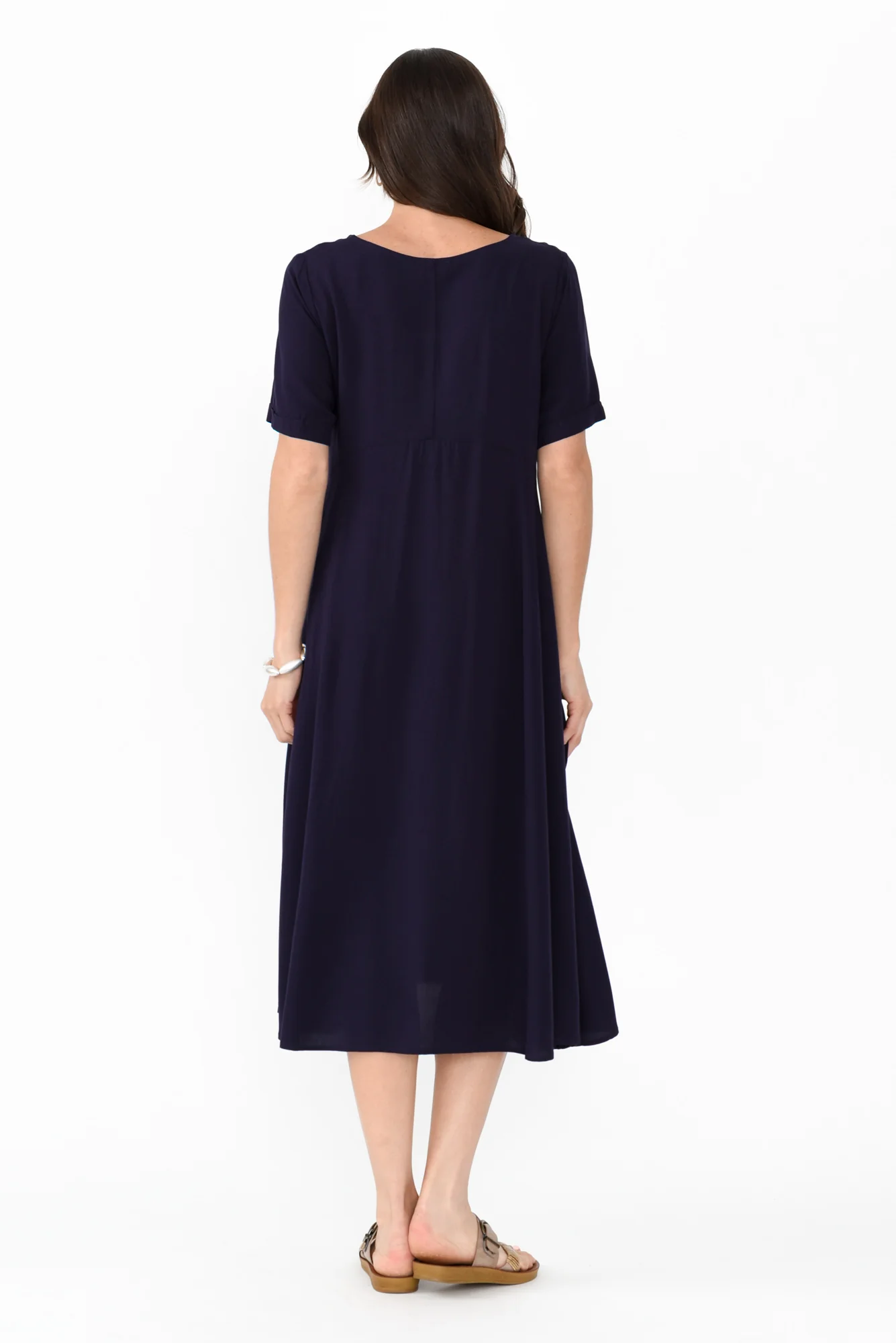 Zaelia Navy Crescent Dress