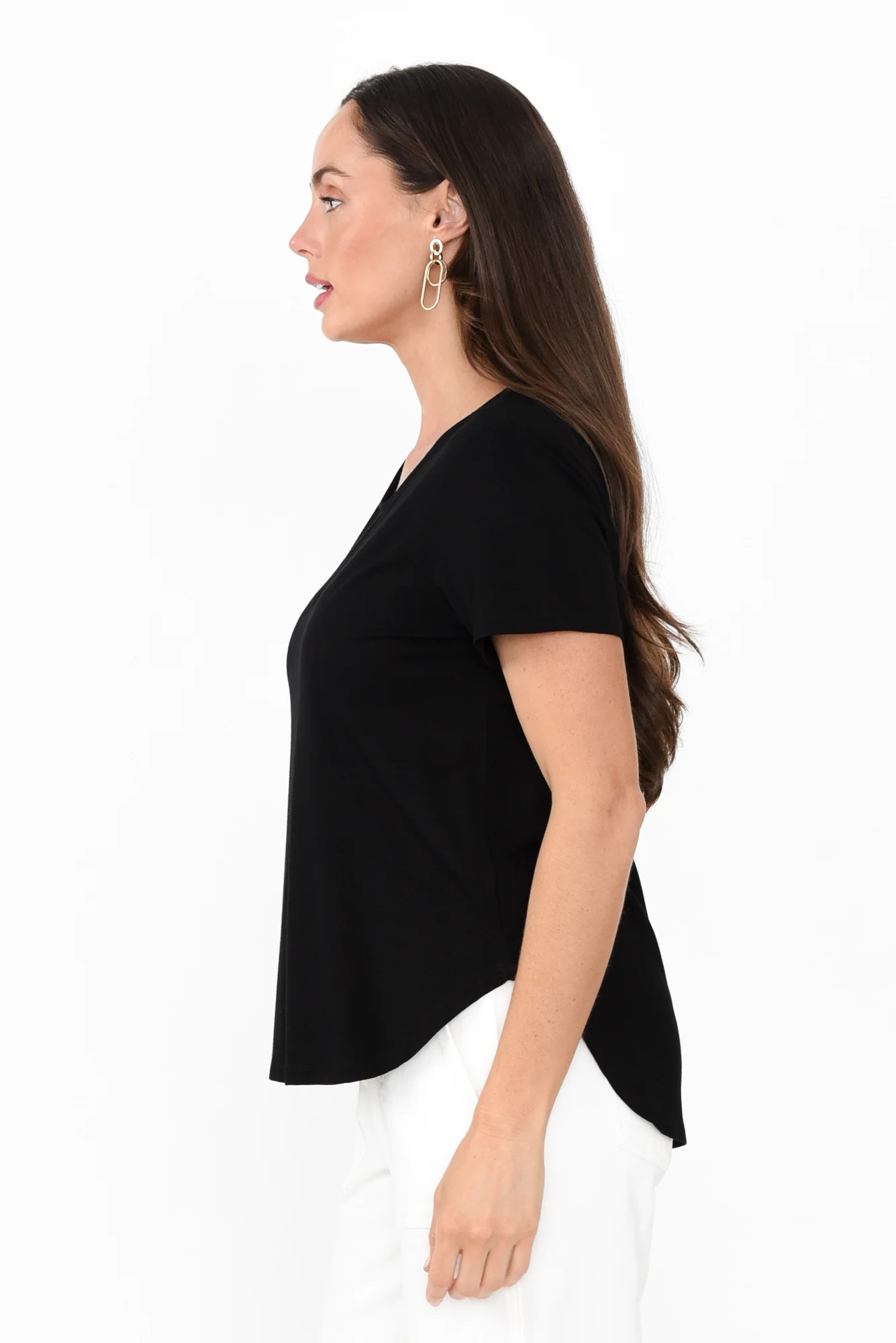 Janis Black Bamboo Tee