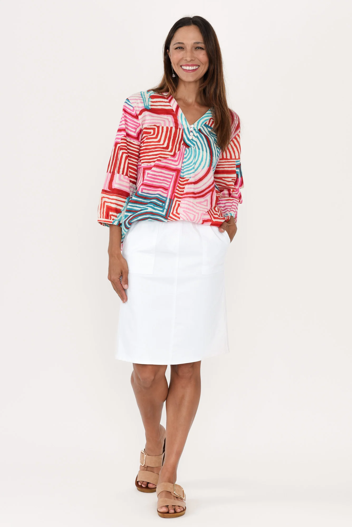 Abigail White Drawstring Skirt