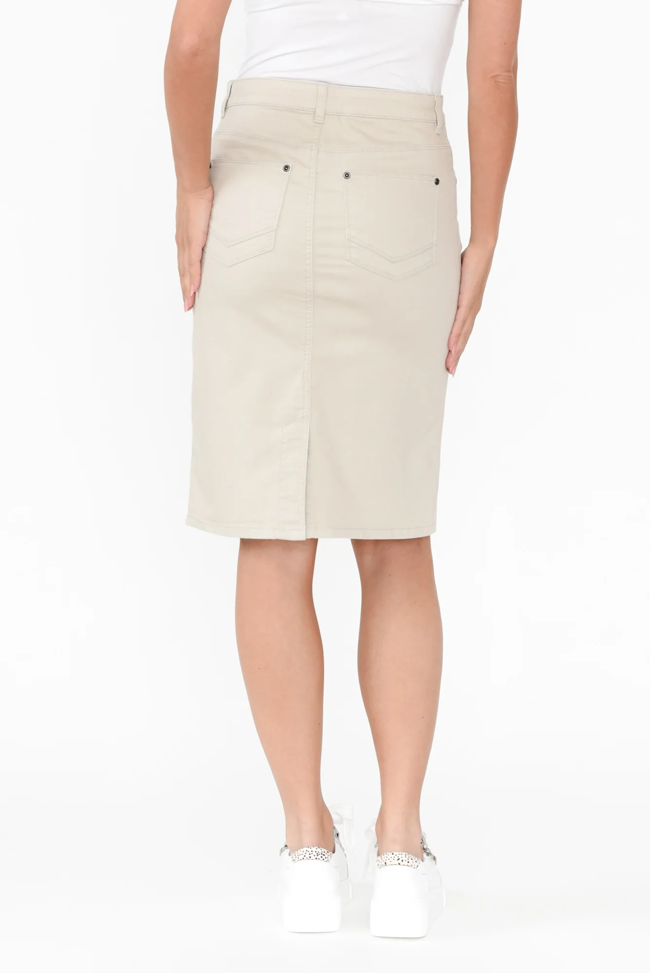 Palin Natural Zip Front Skirt