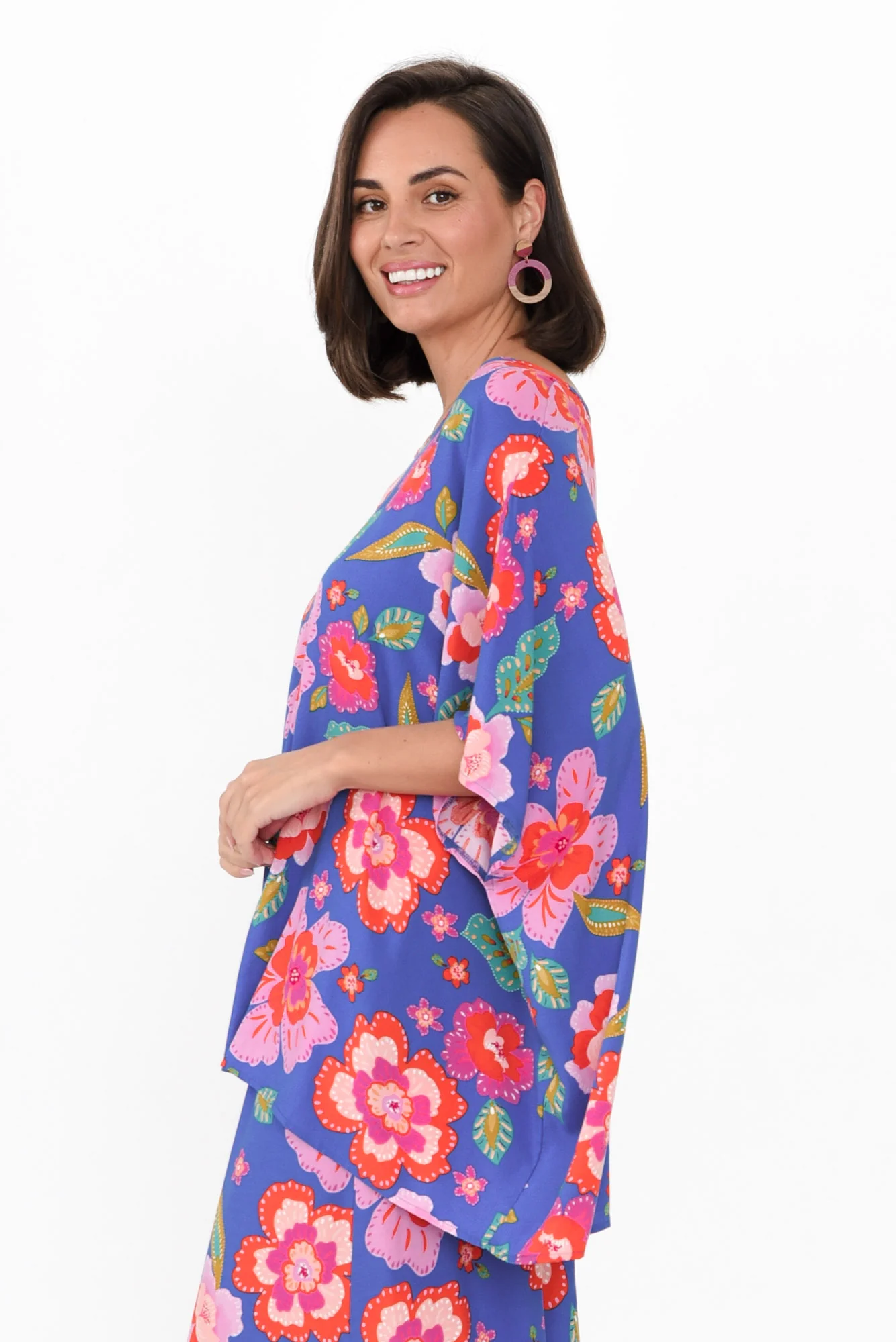 Naari Blue Garden Drape Top