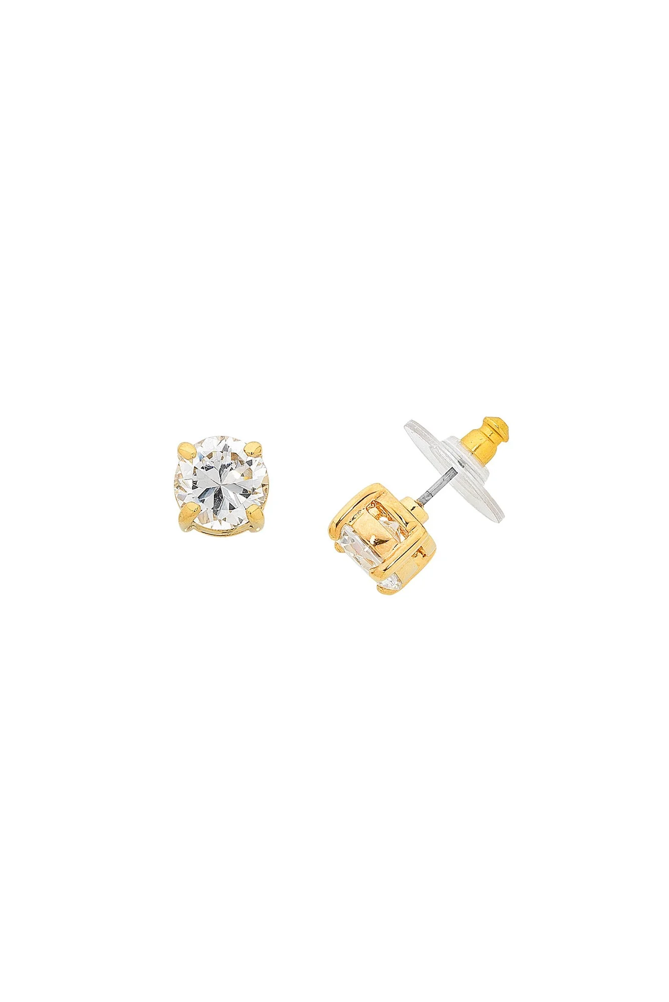 Ballet Gold Diamante Stud Earrings